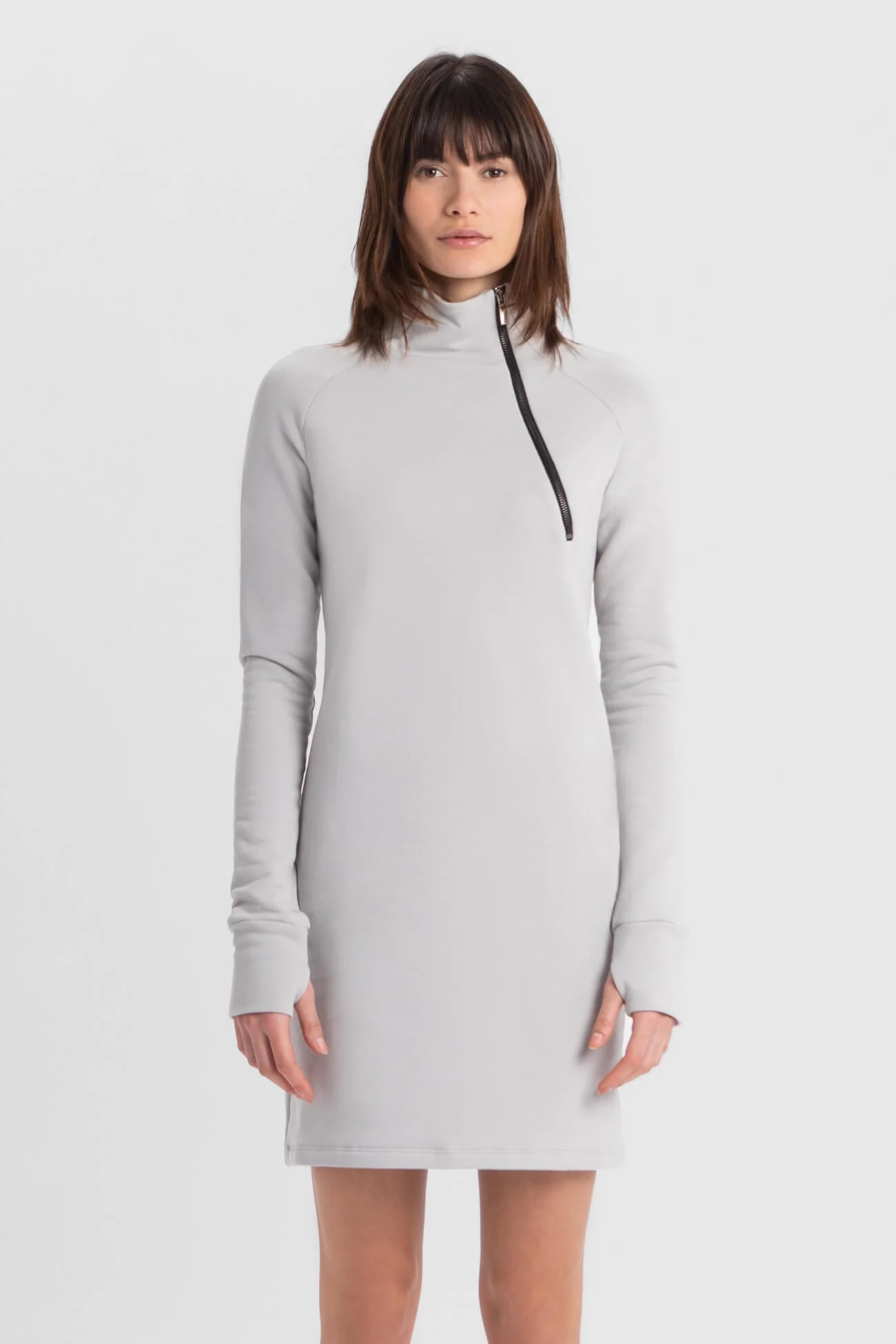 Alani Sweatshirt Dress | Fog Grey