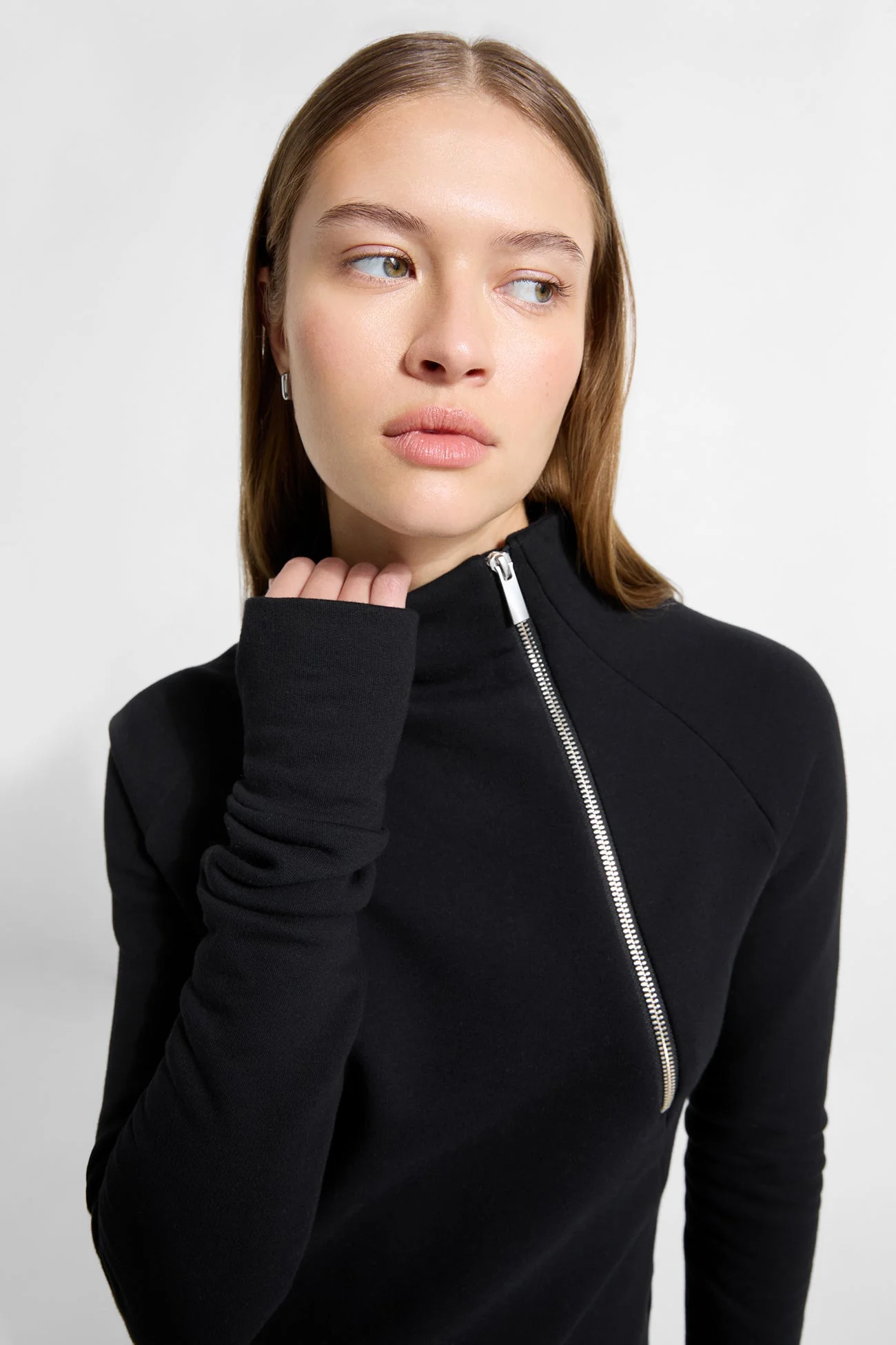 Alani Sweatshirt Dress | Fog Grey - Image 8