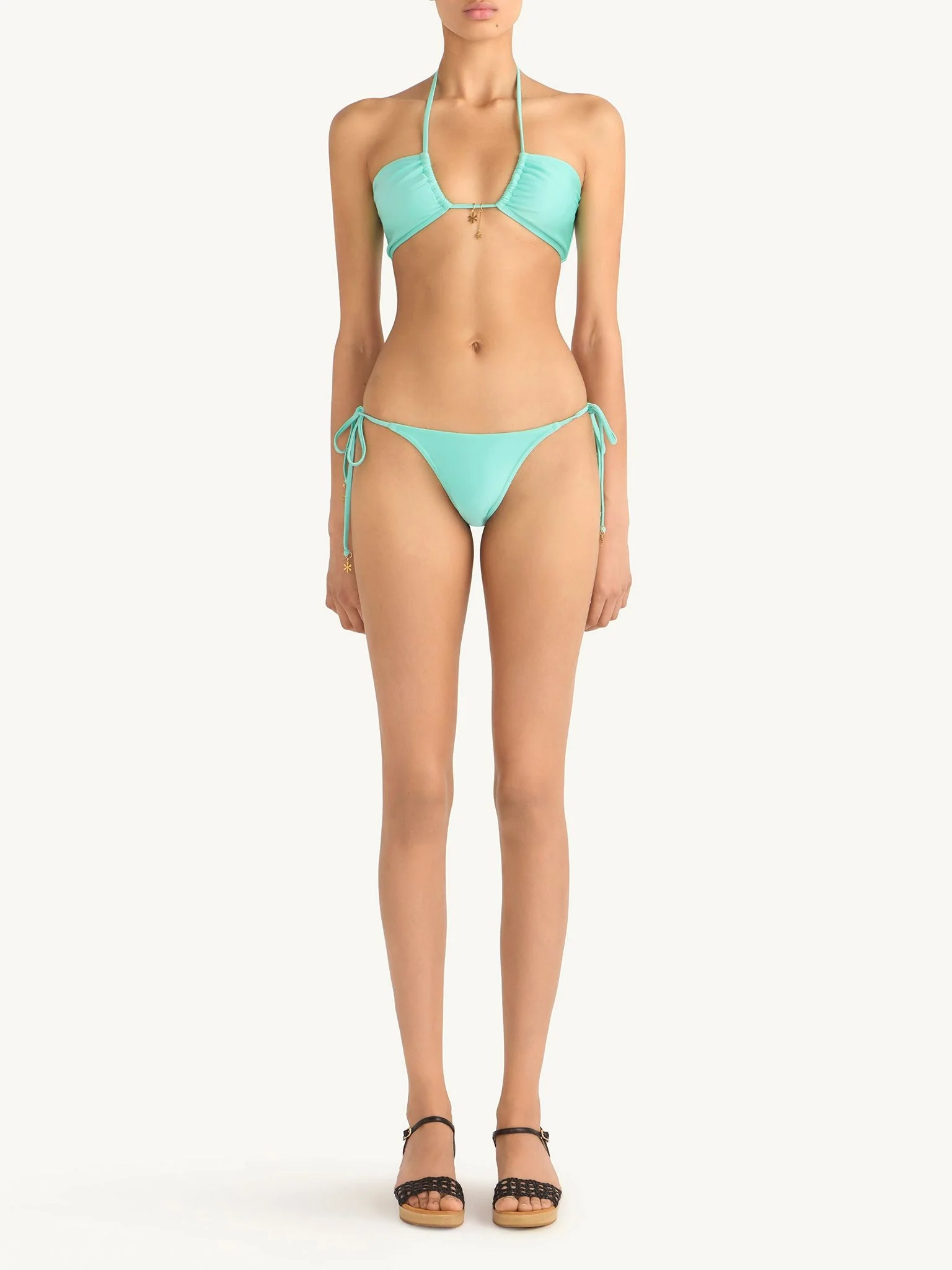 Brianna Halter Bikini Top | Swimming Pool Blue - Image 3