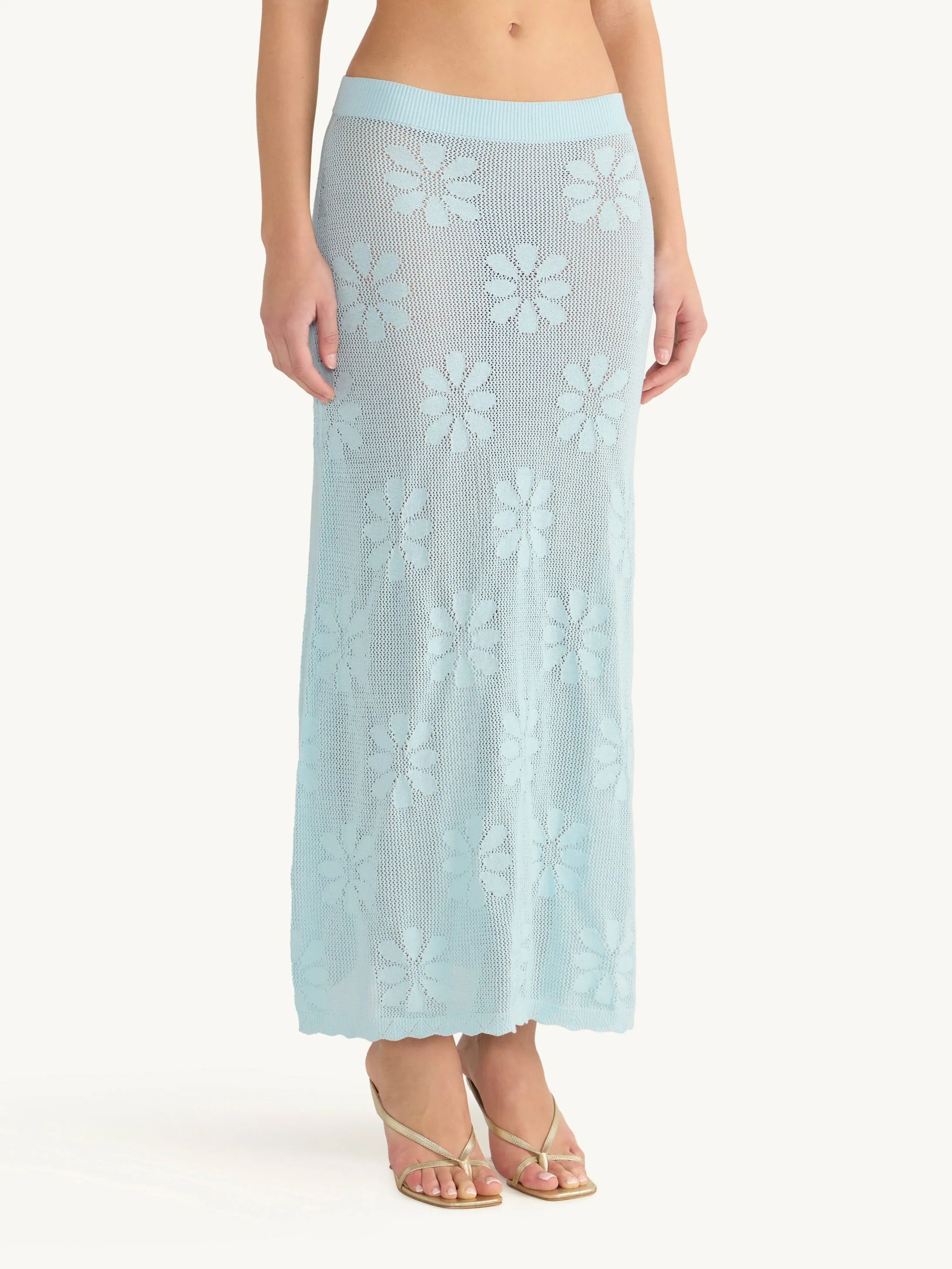 Bruna Crochet Skirt | Sky Blue Sequin - Image 3