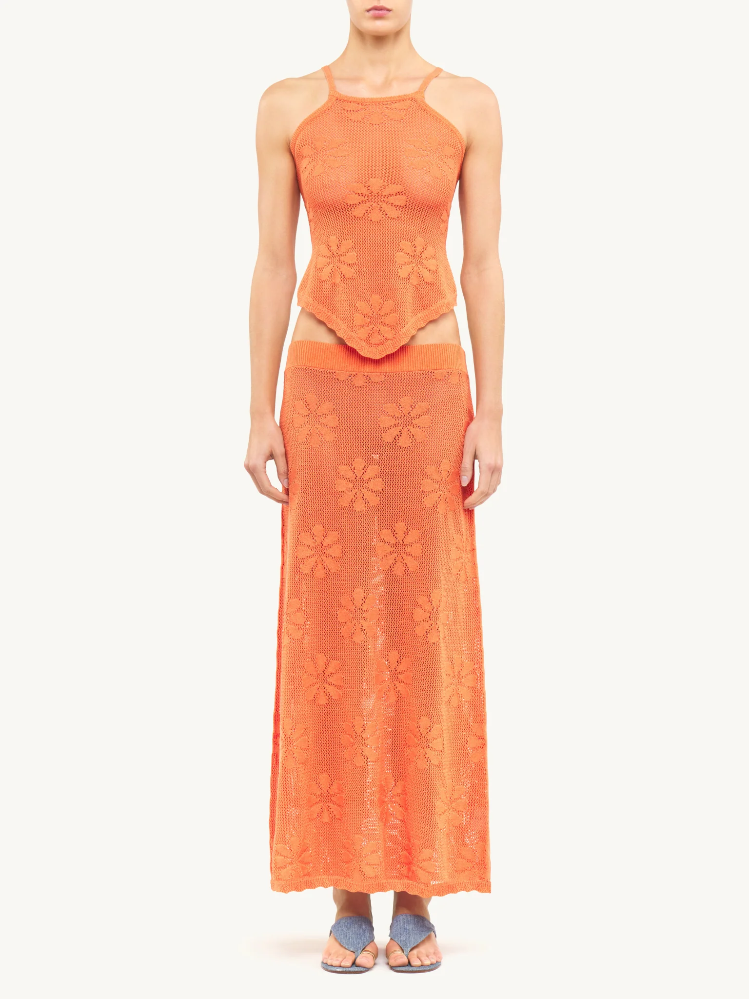 Bruna Crochet Top | Tangerine - Image 3