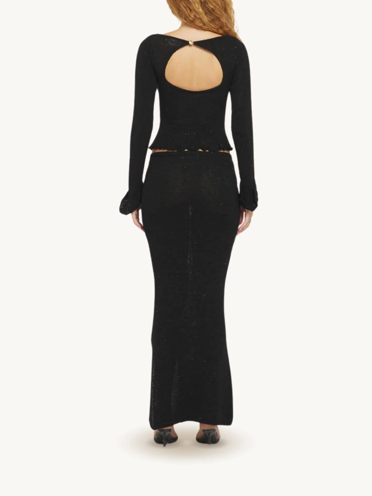 Carolina Split Skirt | Black Sequin - Image 4
