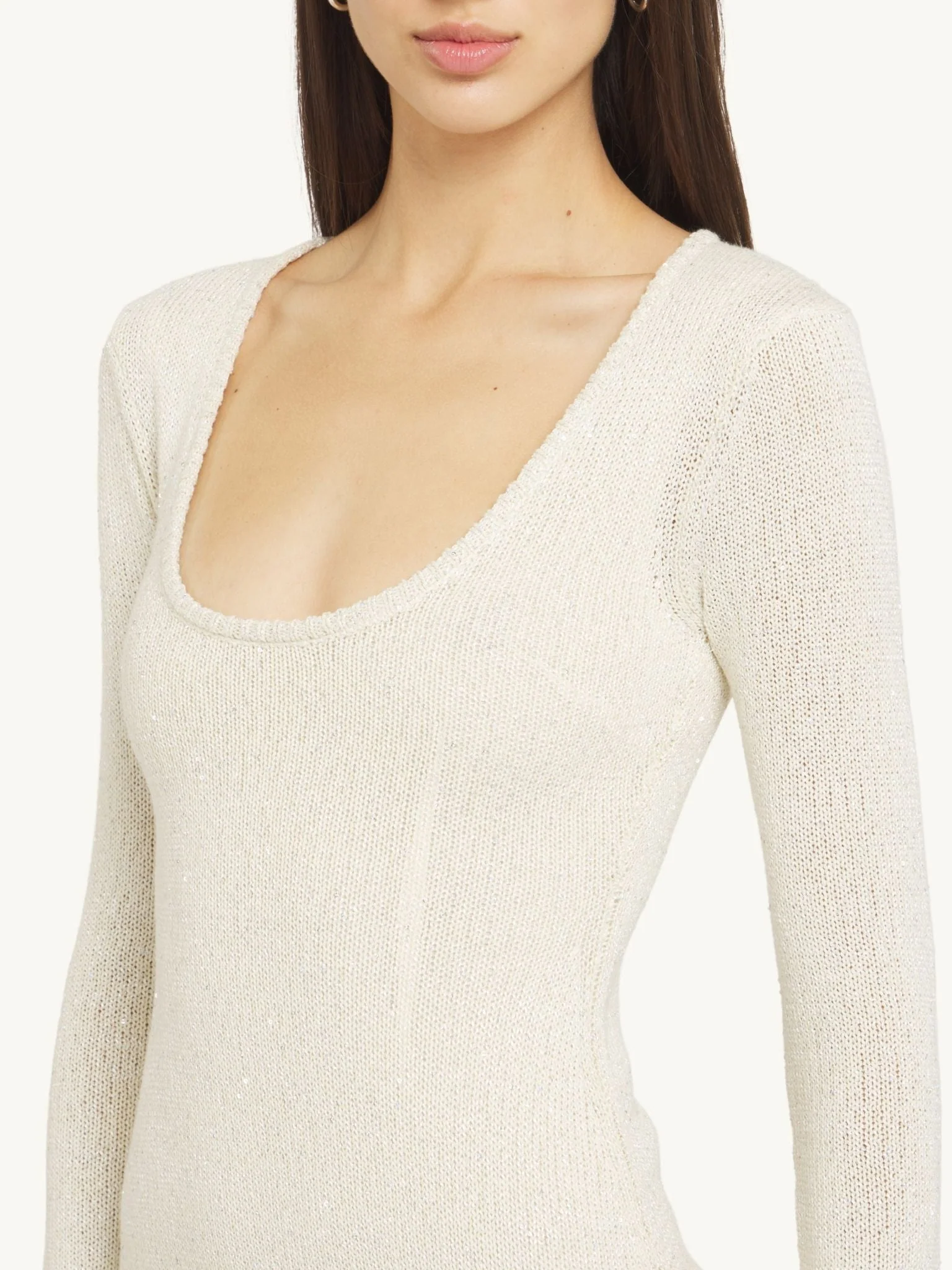 Ella Long Sleeve Dress | Snow Sequin - Image 3