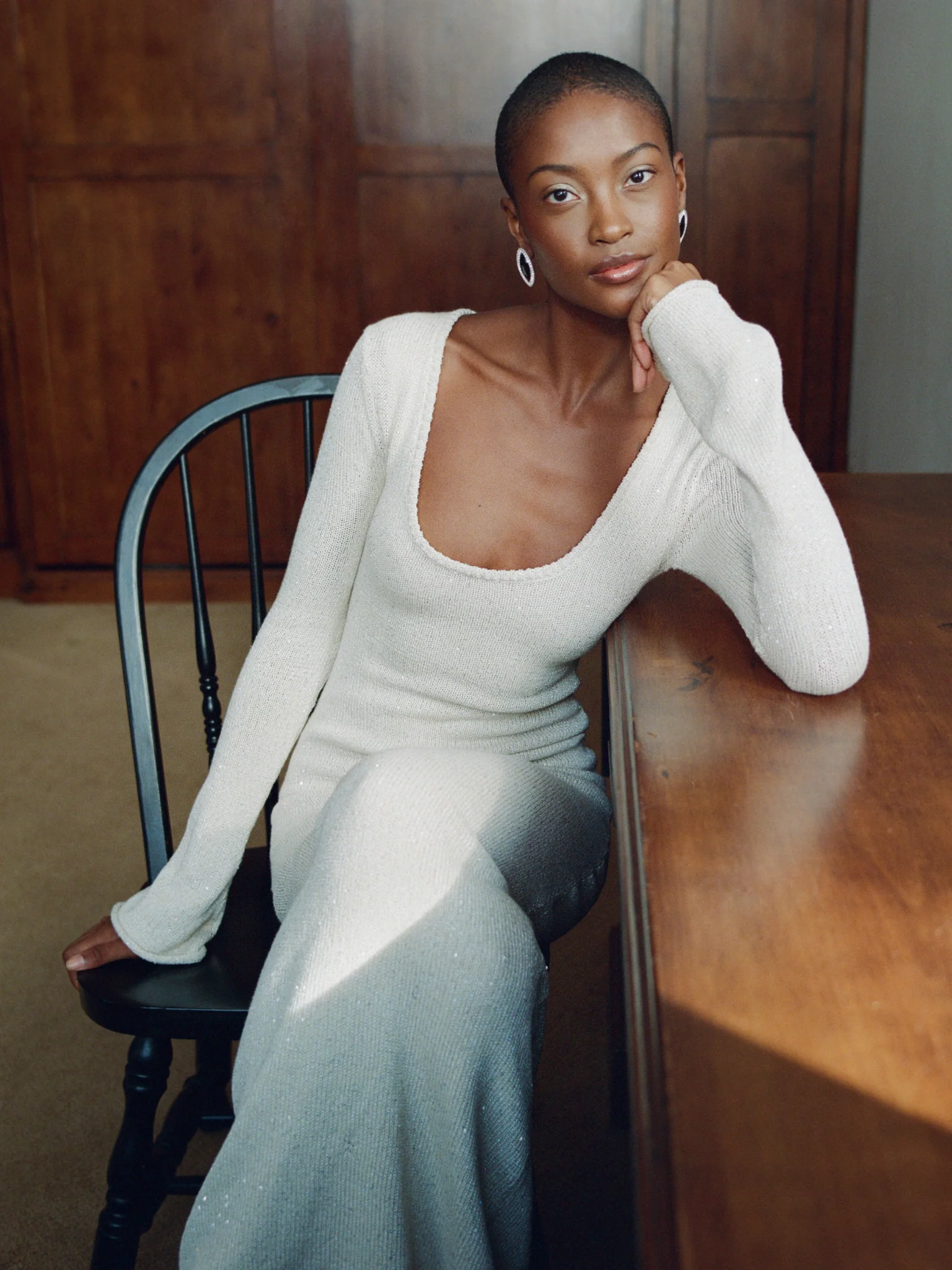 Ella Long Sleeve Dress | Snow Sequin - Image 7