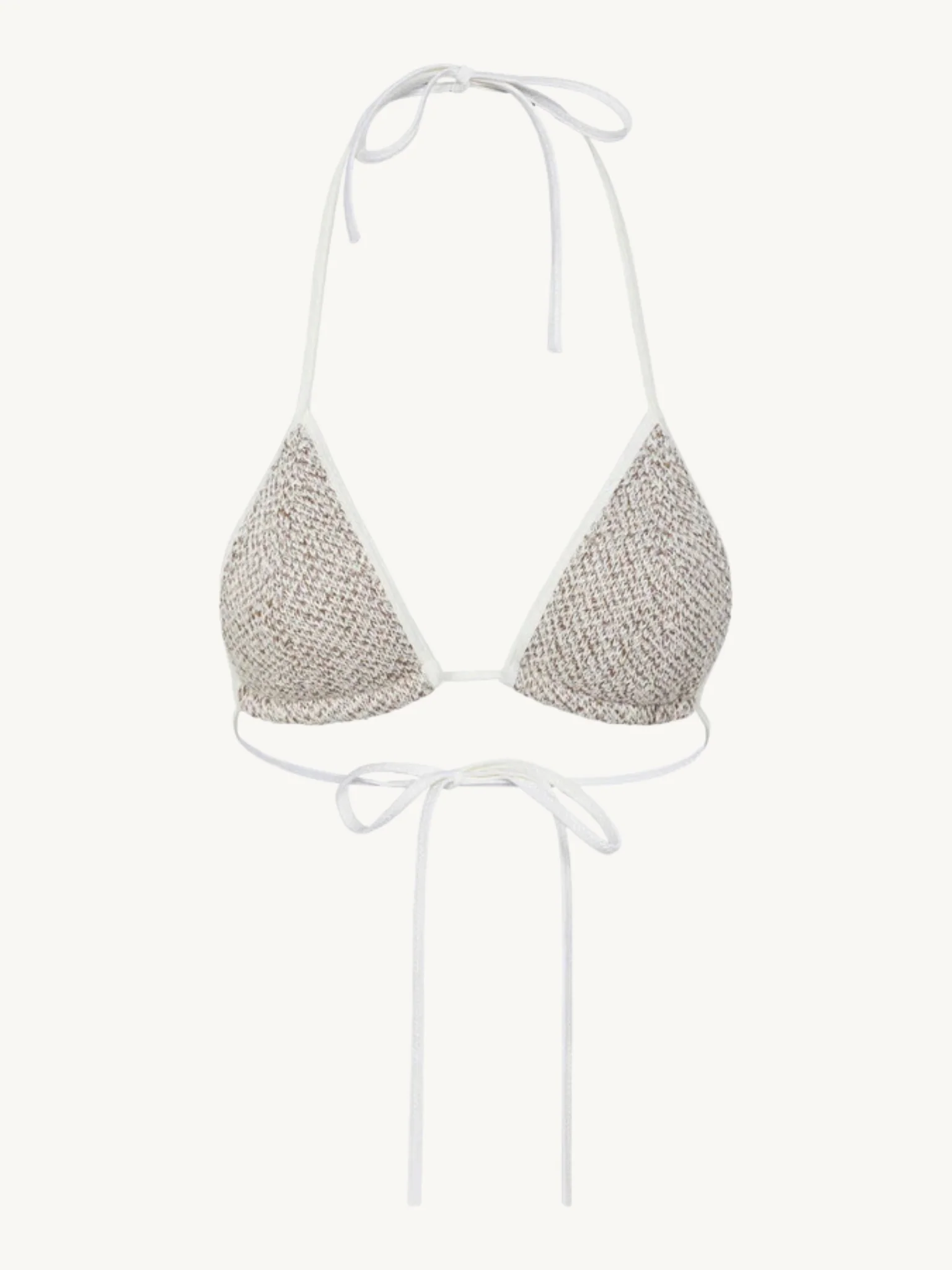 Lio Bikini Top | Hazelnut Sequin
