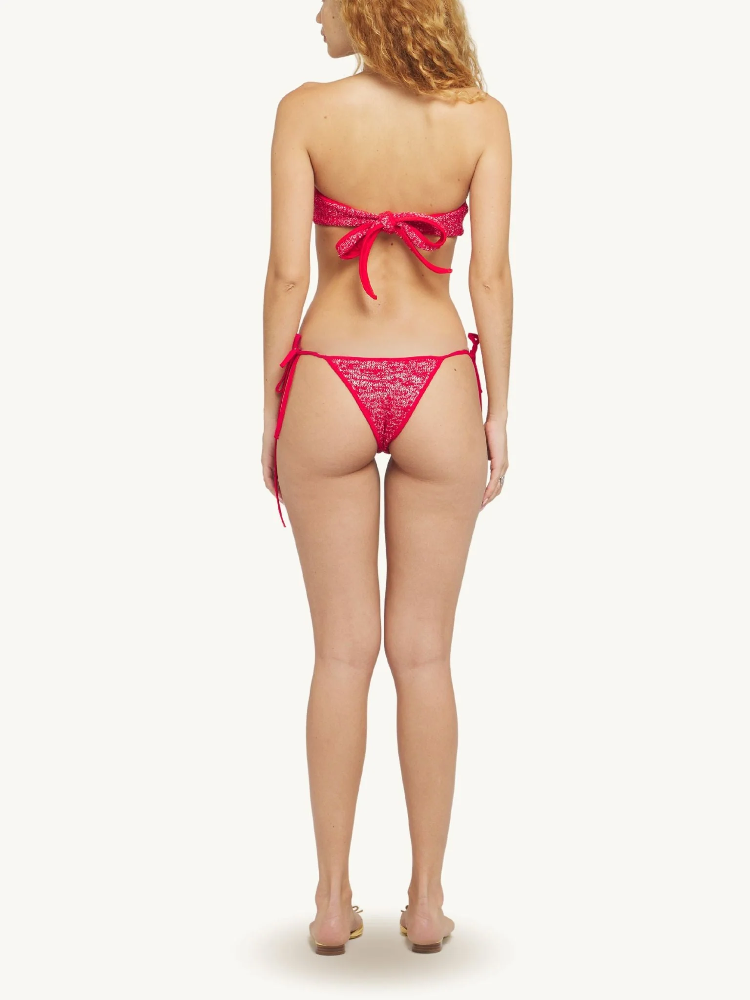 Mia Knitted Bikini Bottom | Ruby Sequin - Image 3