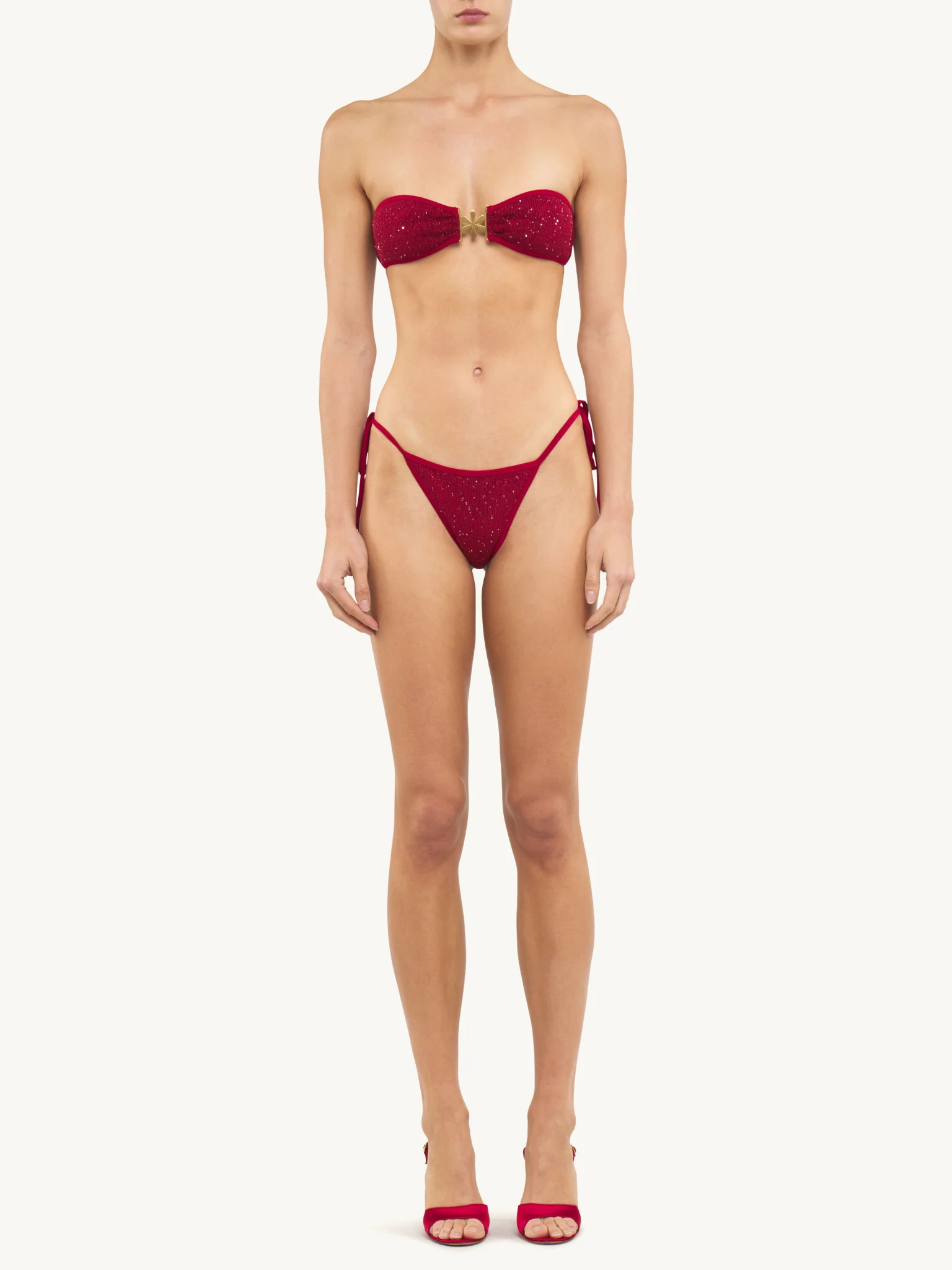 Mia Knitted Bikini Bottom | Wine - Image 3