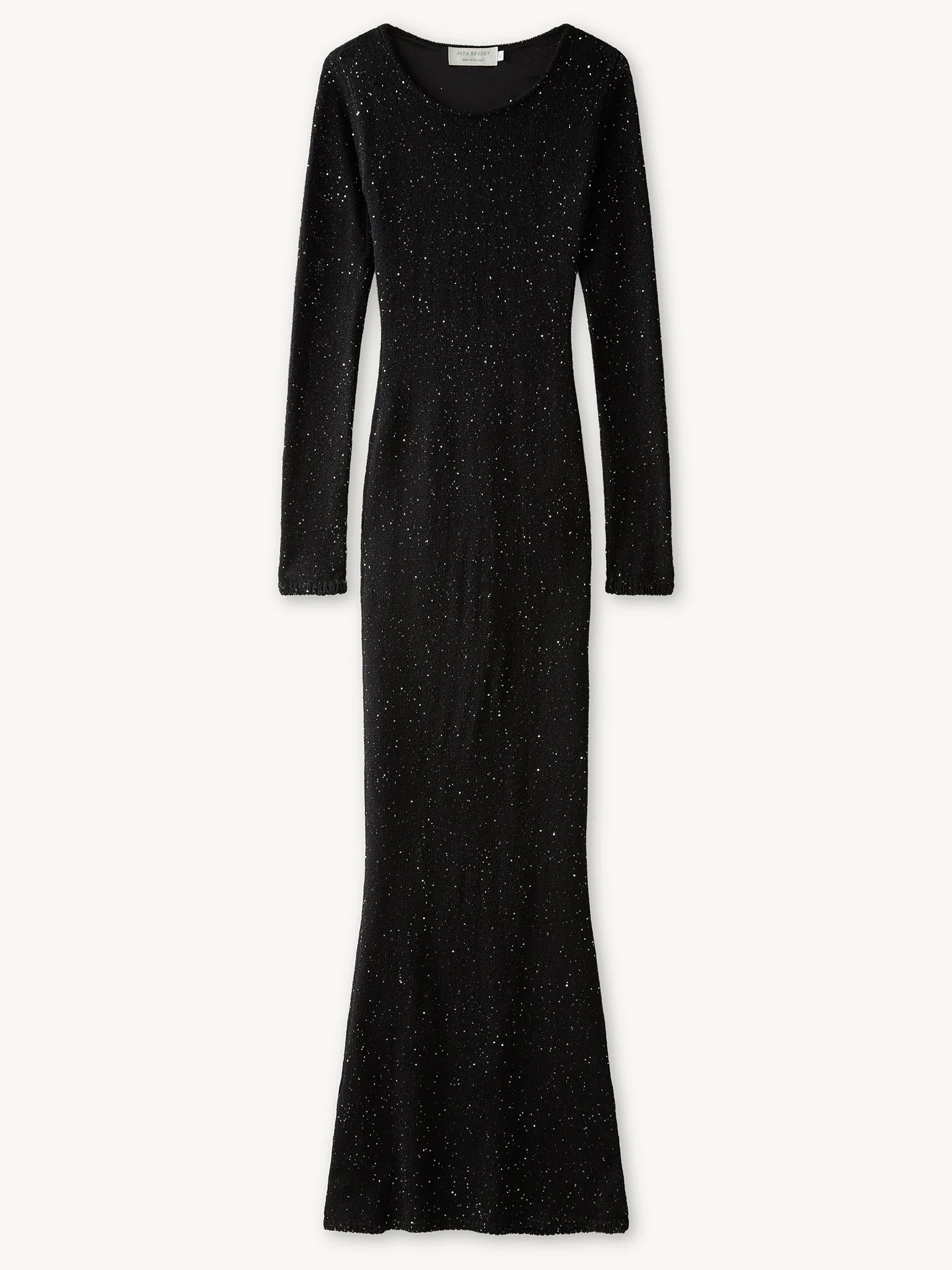 Natalia Longsleeve Dress | Black/Silver Sequin