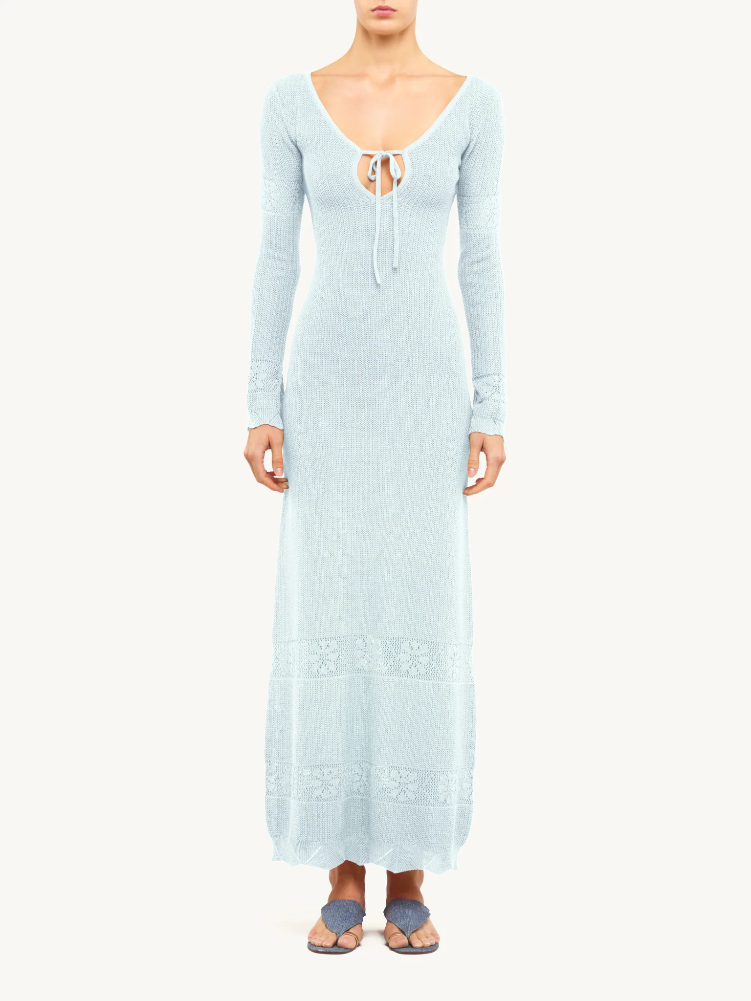 Rita Crochet Dress | Sky Blue - Image 3