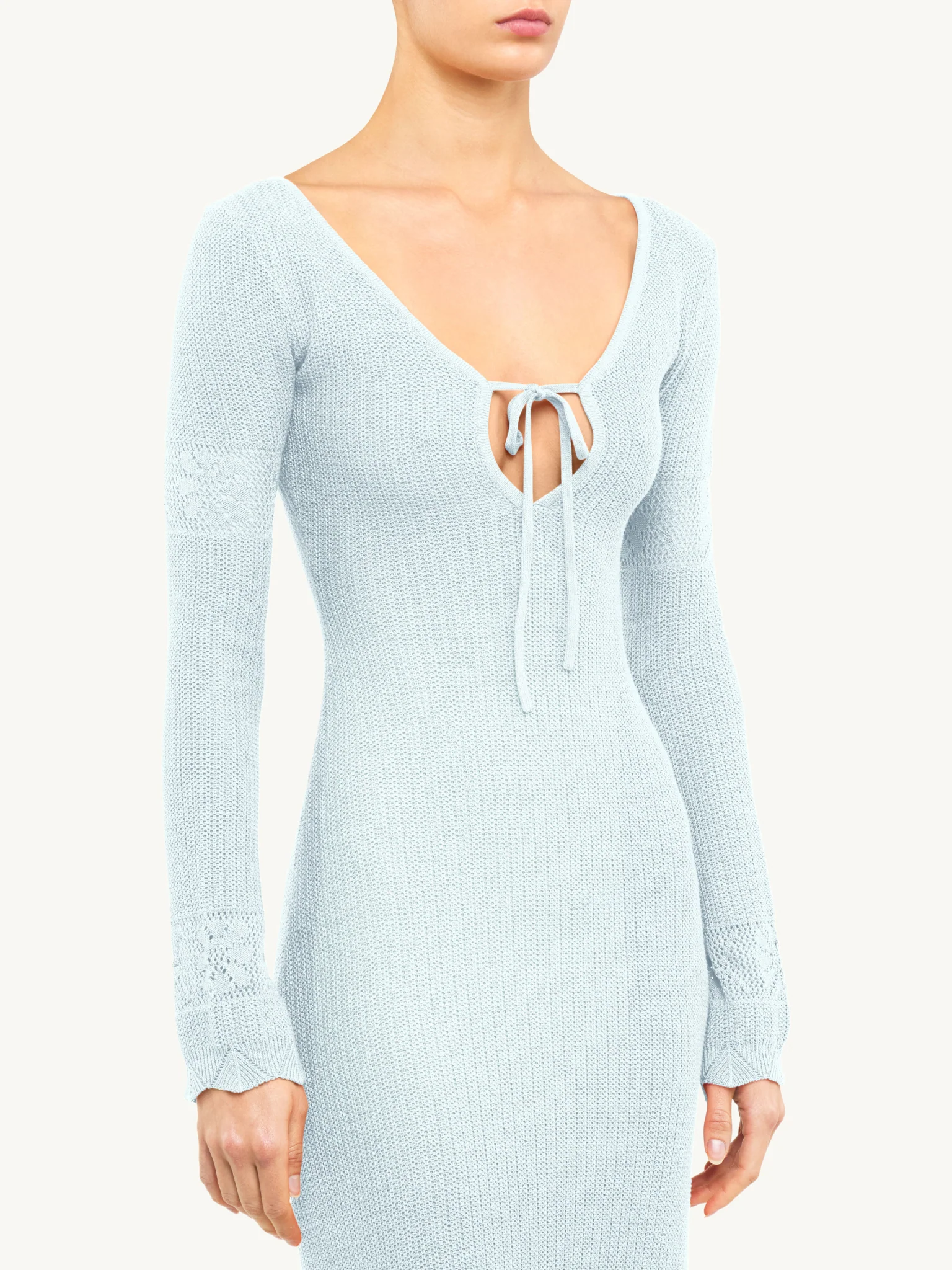 Rita Crochet Dress | Sky Blue - Image 4