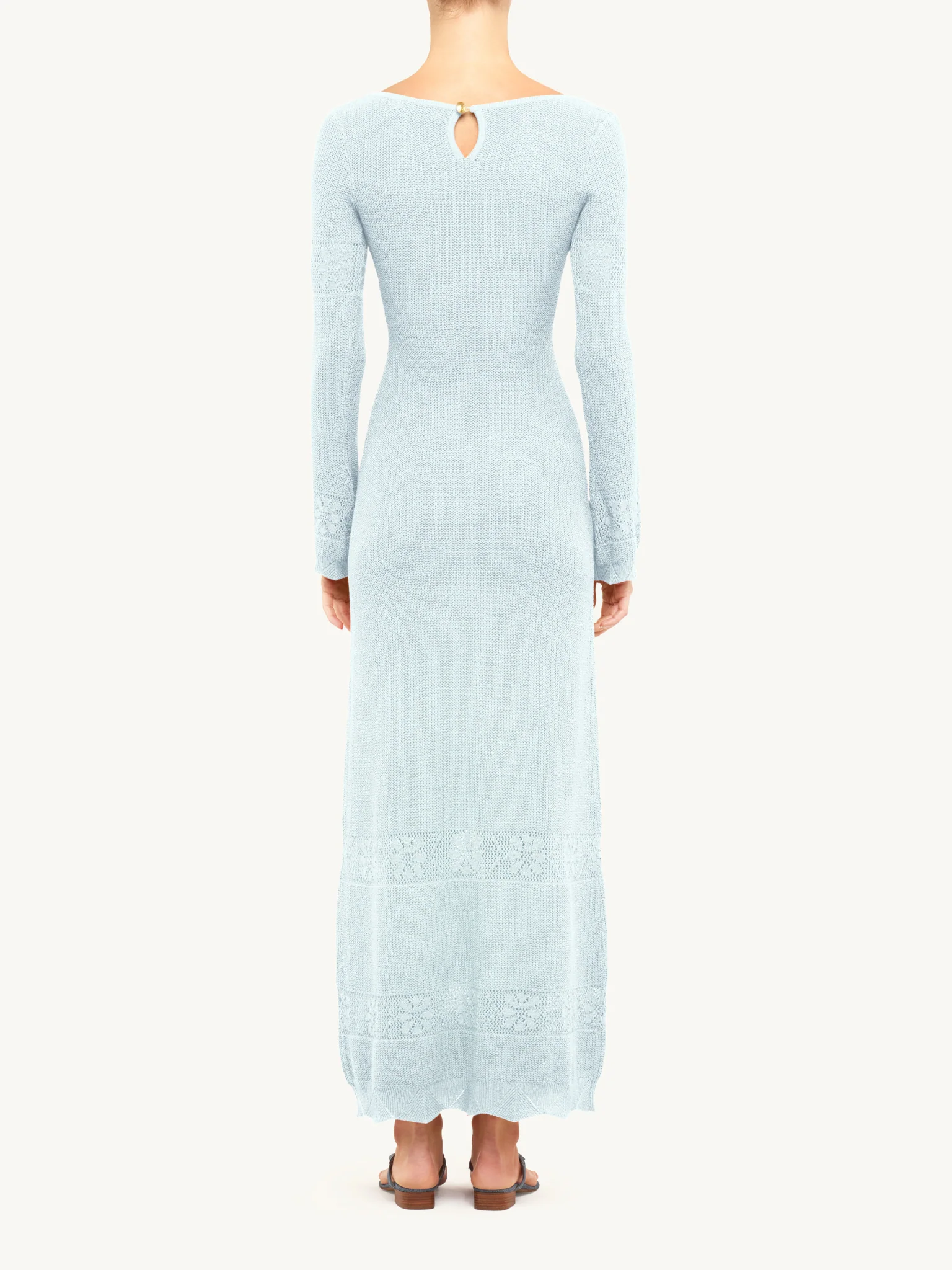 Rita Crochet Dress | Sky Blue - Image 5