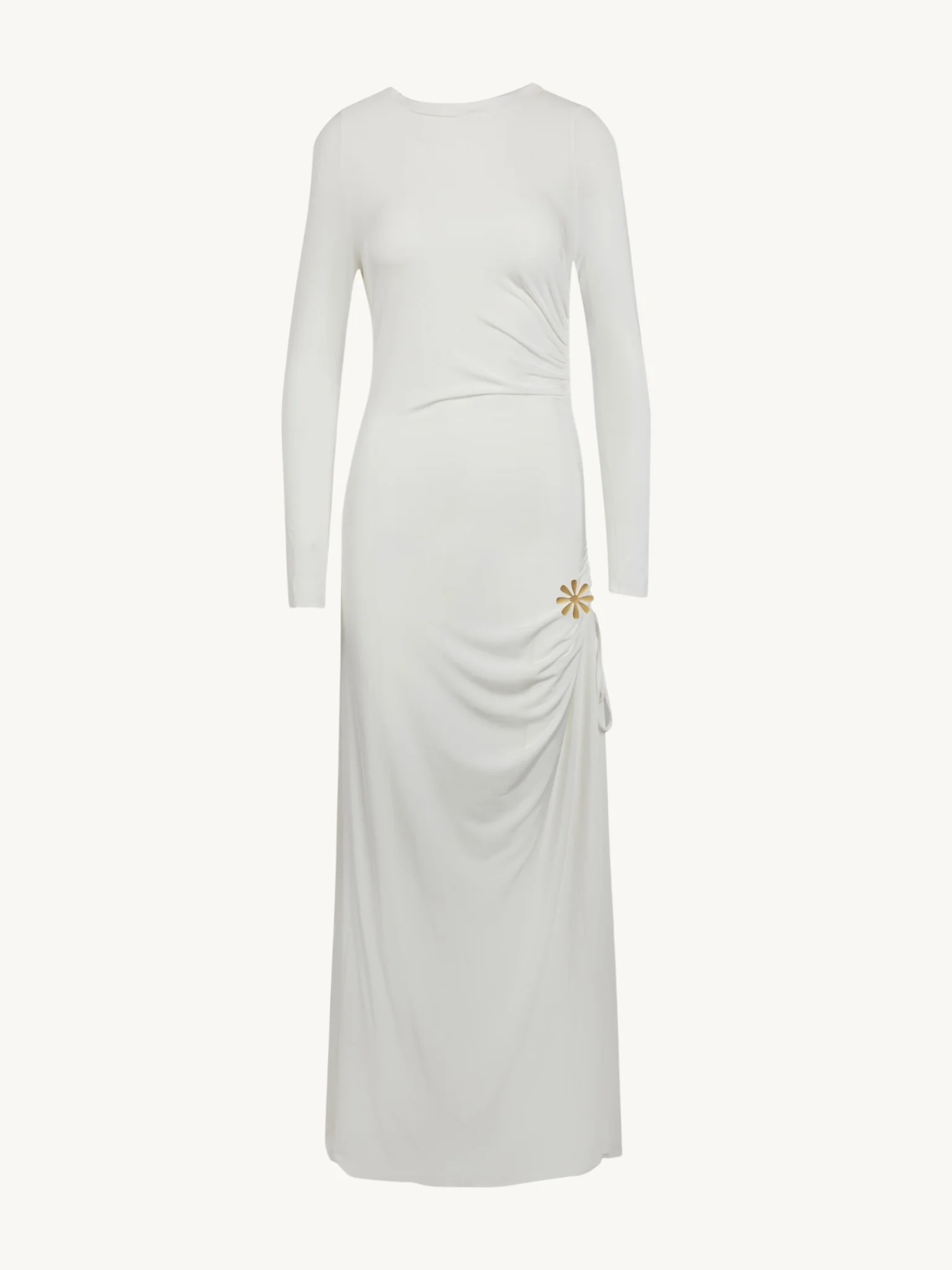 Tina Brooch Dress | Antique White