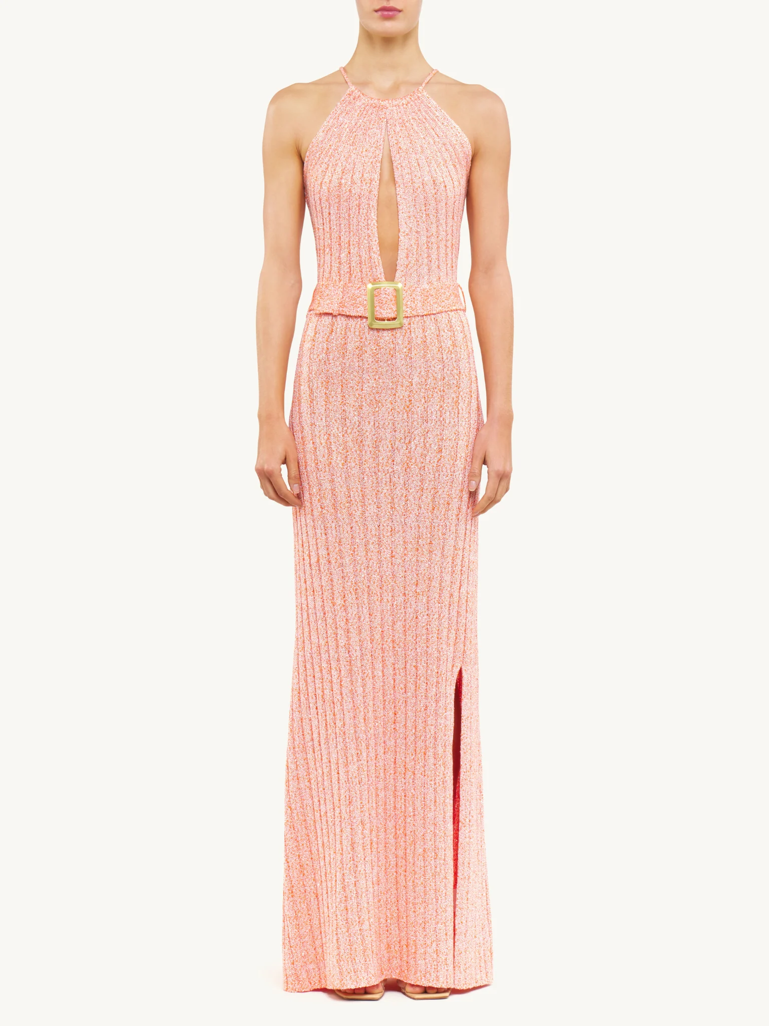 Valeria Dress | Peach Sequin - Image 3