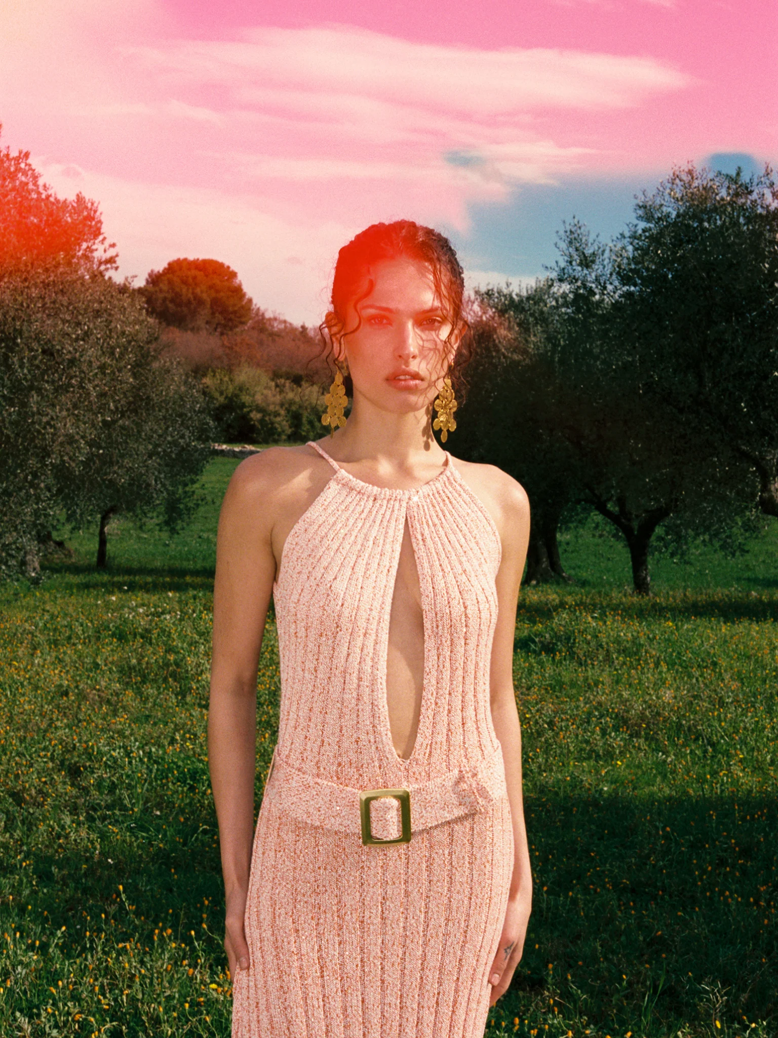 Valeria Dress | Peach Sequin - Image 6