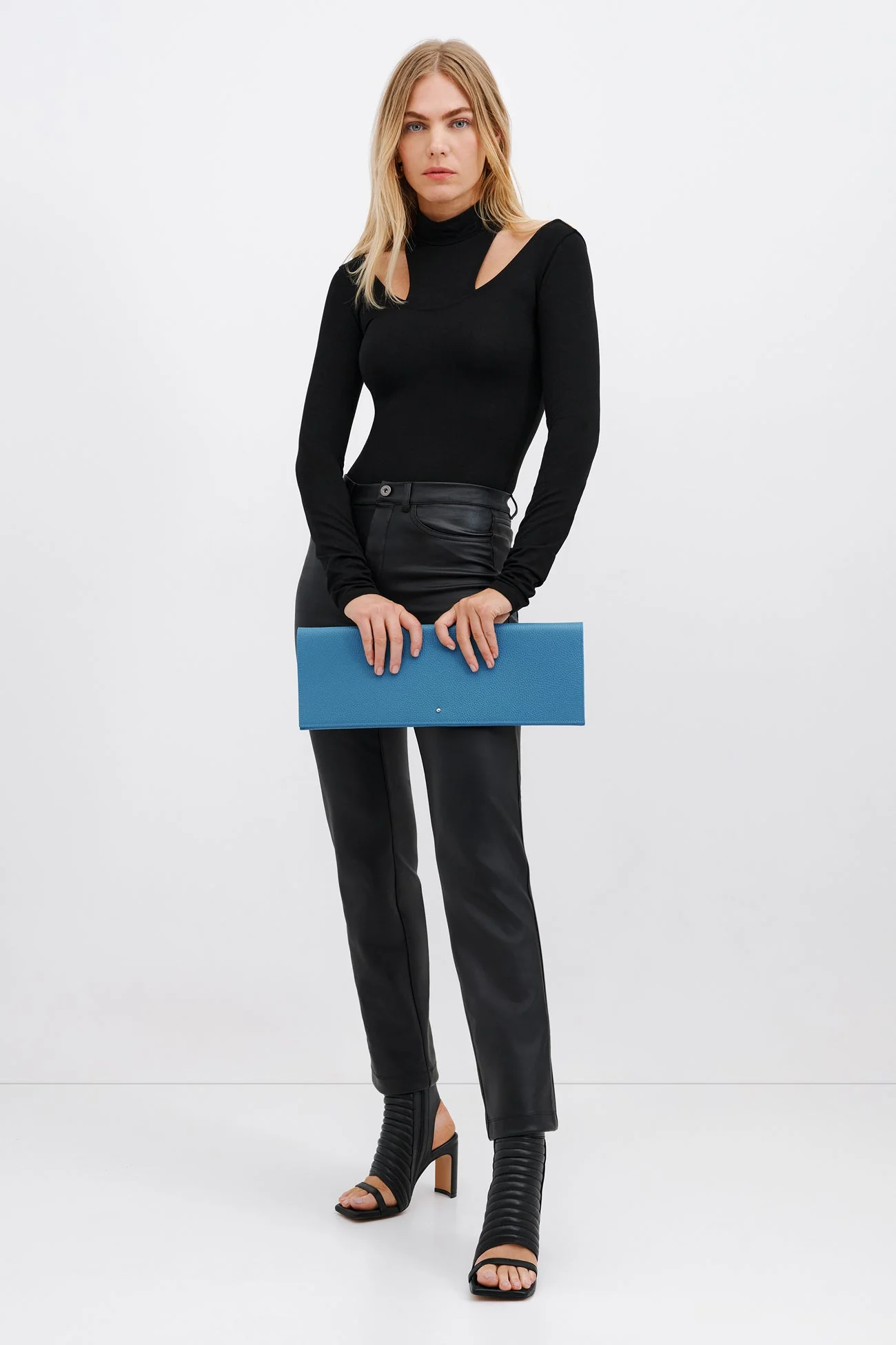 Belle Leather Clutch | Disco Pebble - Image 11