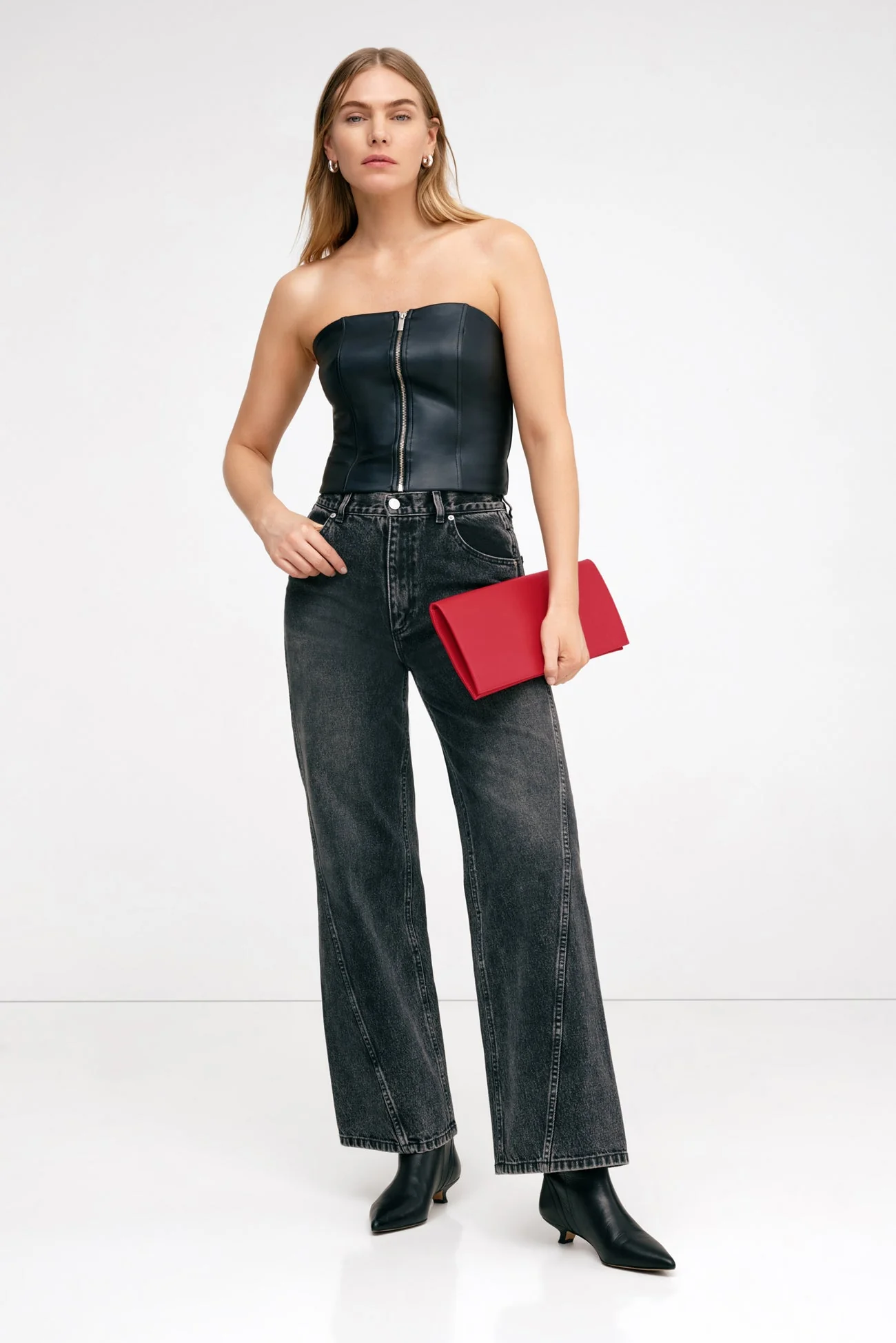Belle Leather Clutch | Disco Pebble - Image 13
