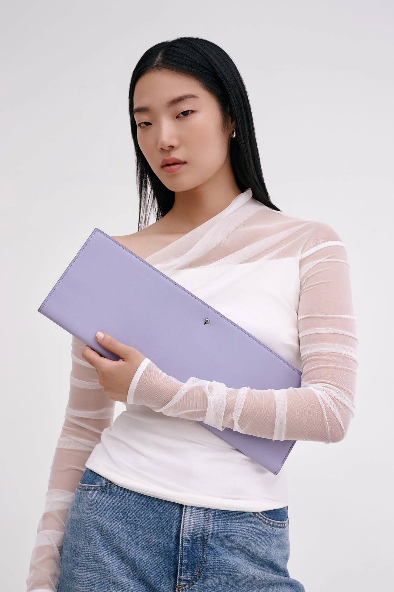Belle Leather Clutch | Disco Pebble - Image 23