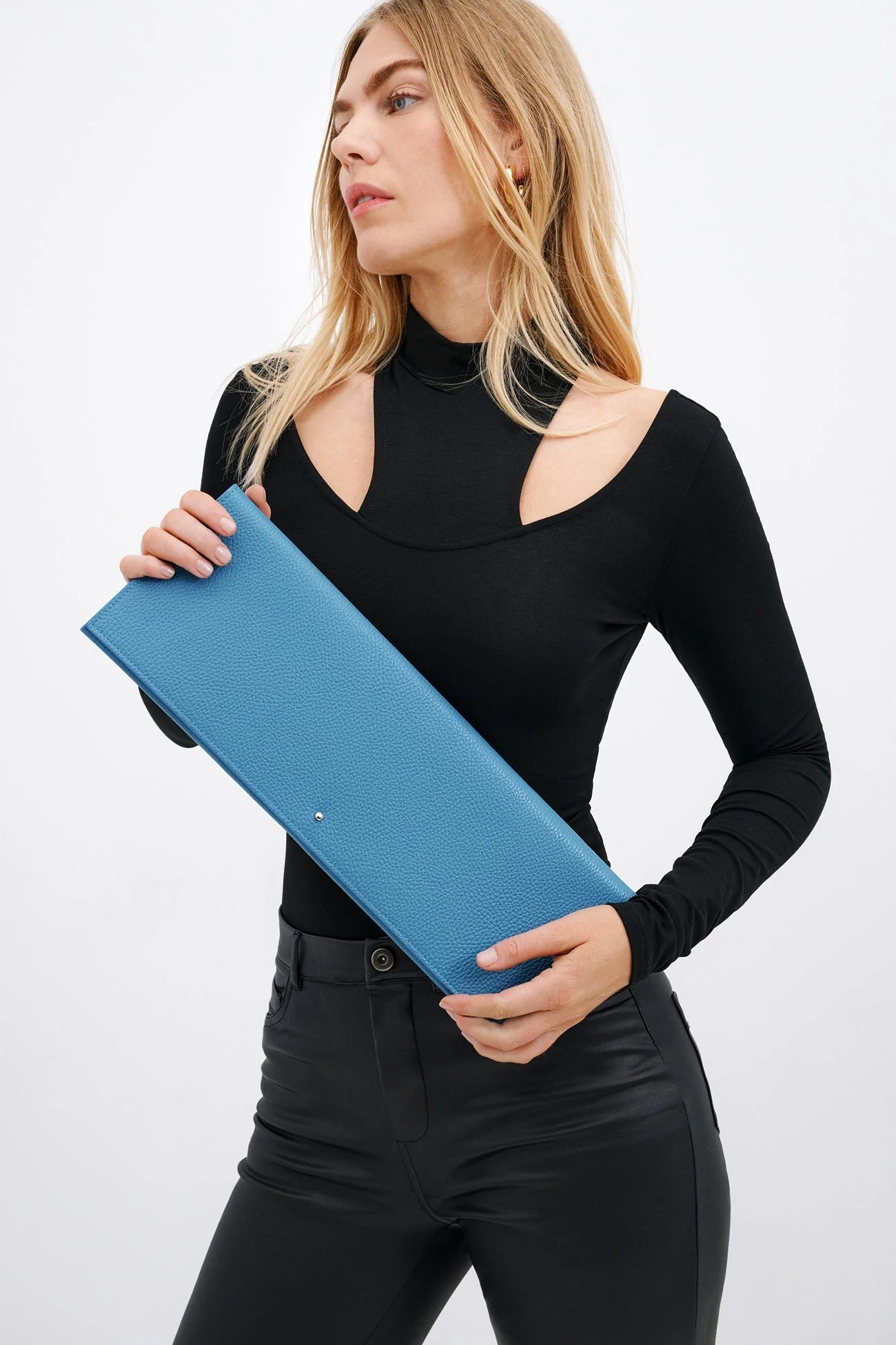 Belle Leather Clutch | Disco Pebble - Image 7
