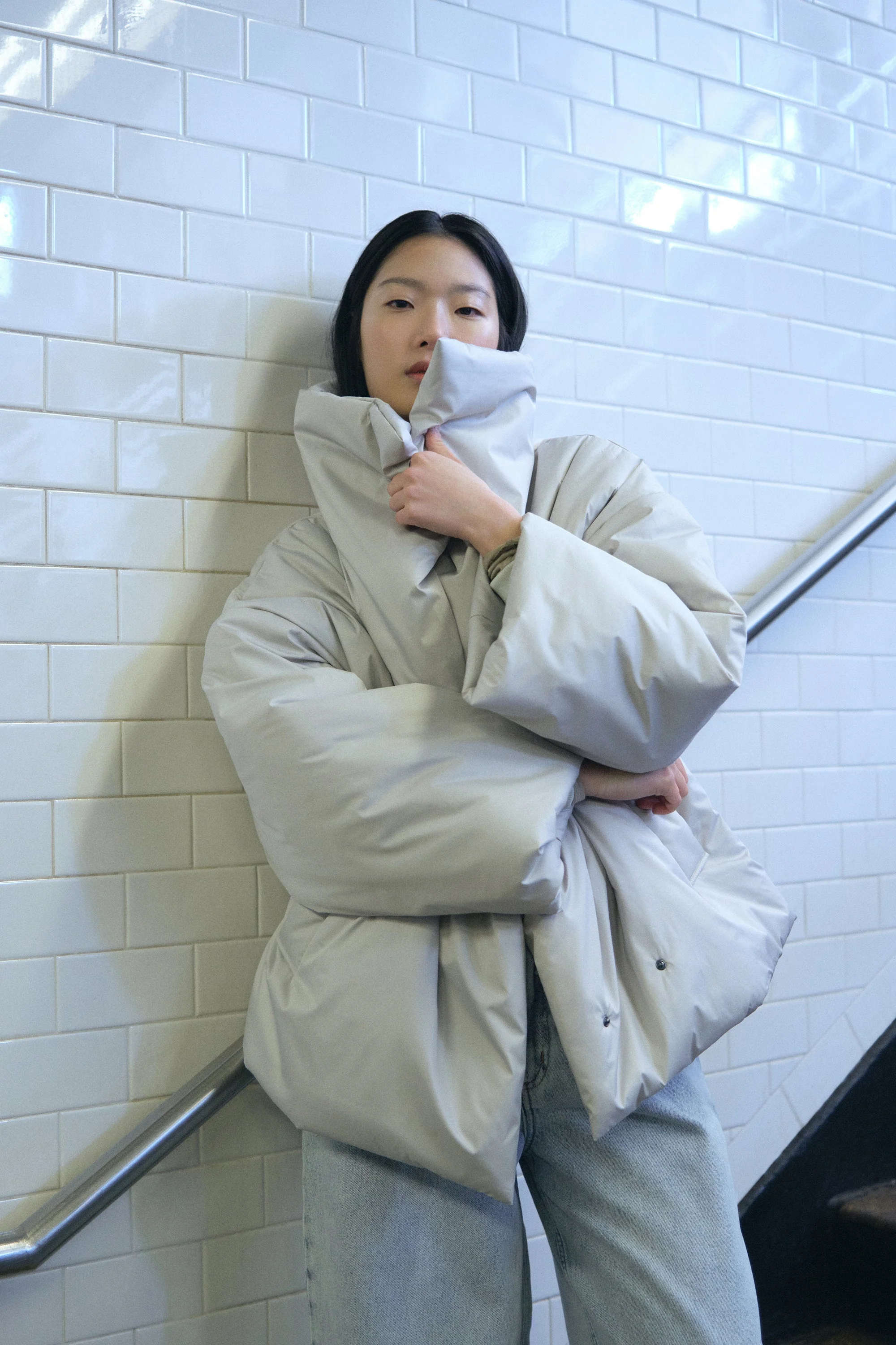 Bronte Puffer Coat | Fog Grey - Image 10