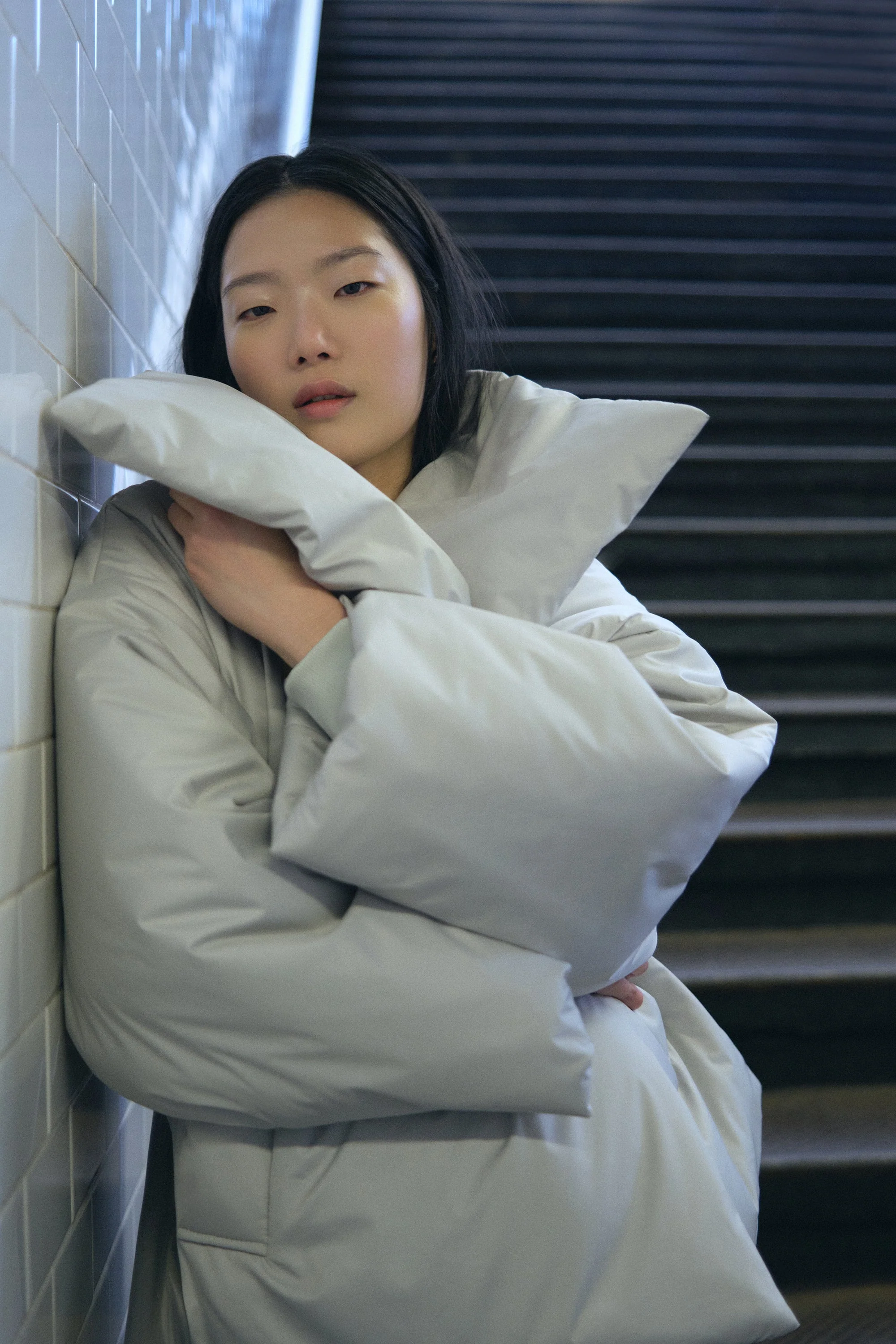 Bronte Puffer Coat | Fog Grey - Image 9