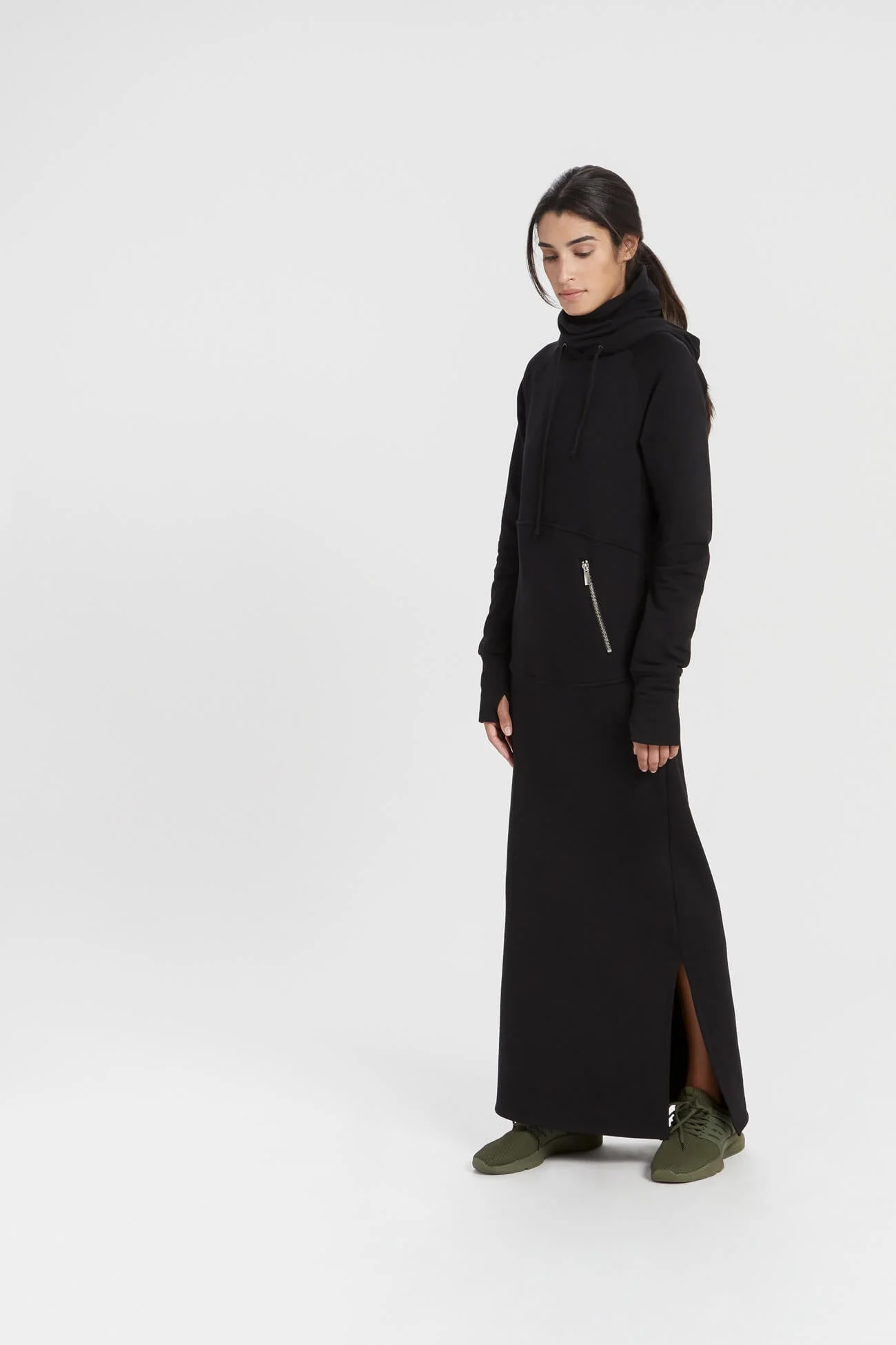 Elba Sweatshirt Dress | Olive - Image 20