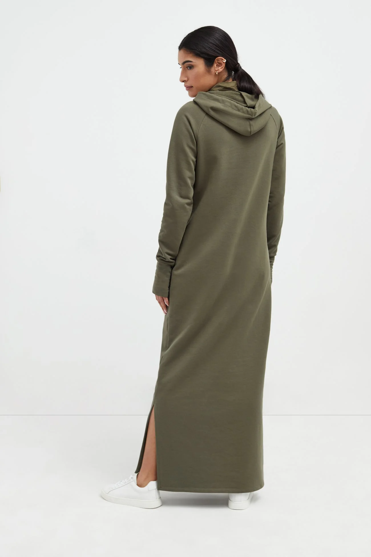 Elba Sweatshirt Dress | Olive - Image 5