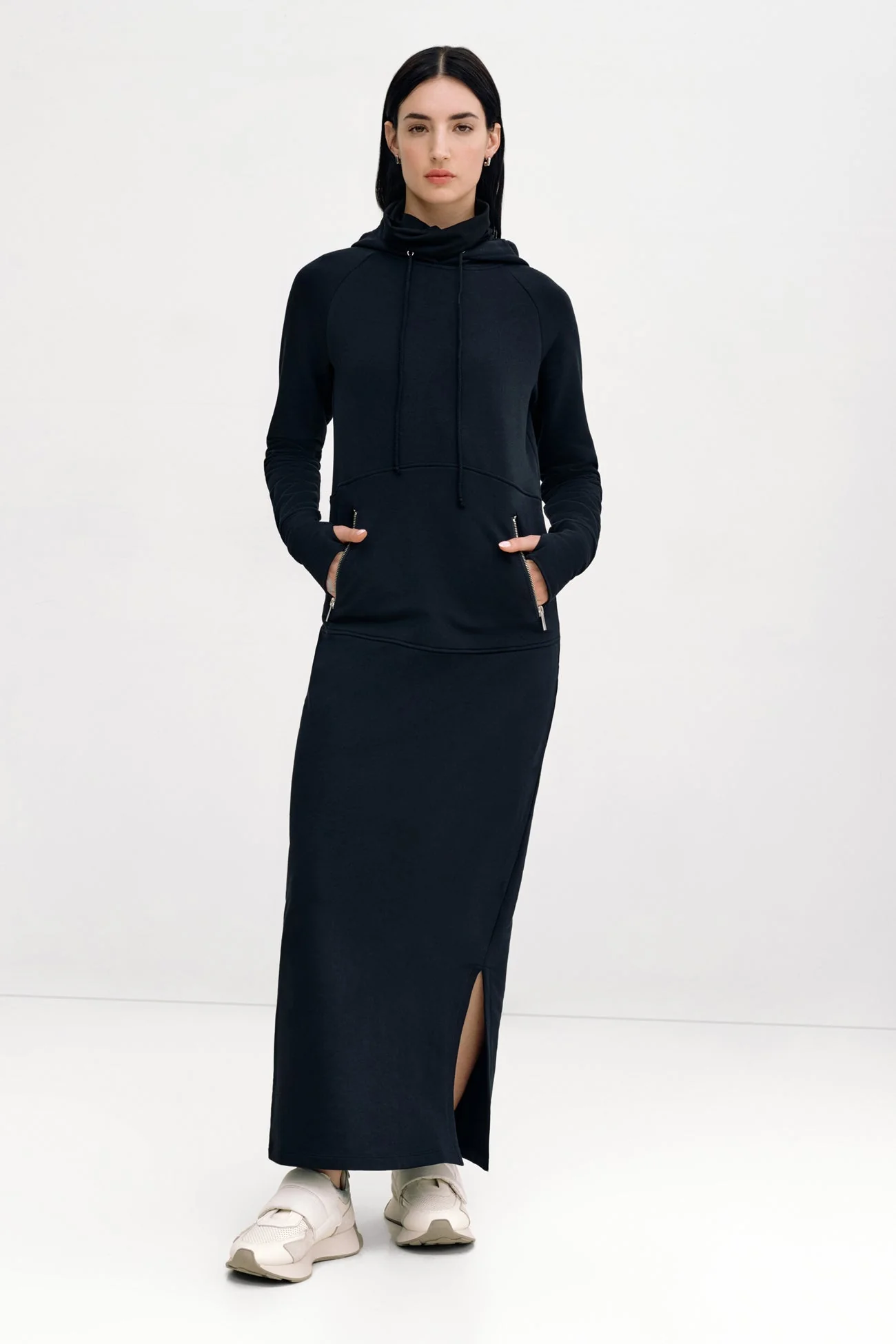Elba Sweatshirt Dress | Olive - Image 8