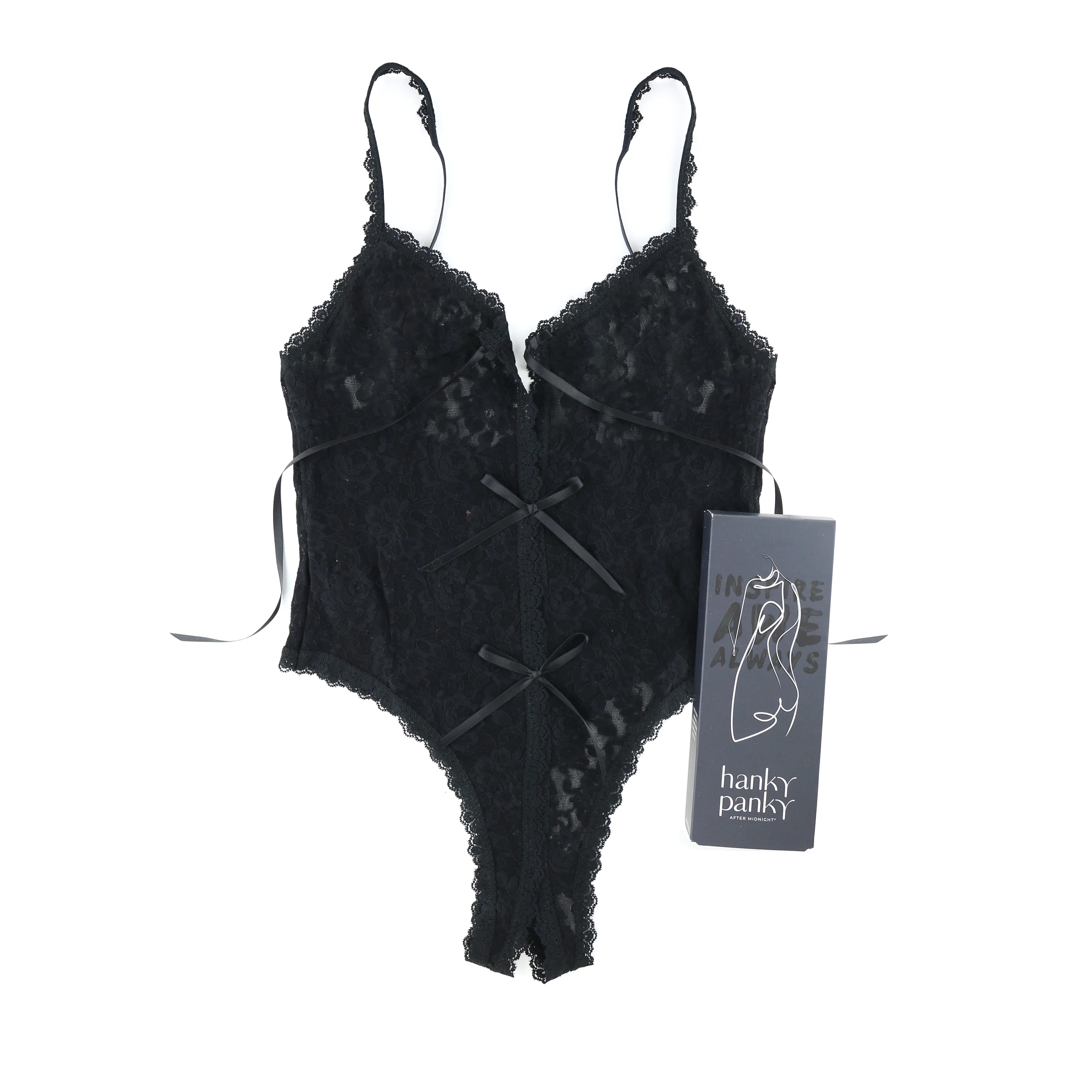 &Oh Birthday Suit Teddy | Black - Image 2