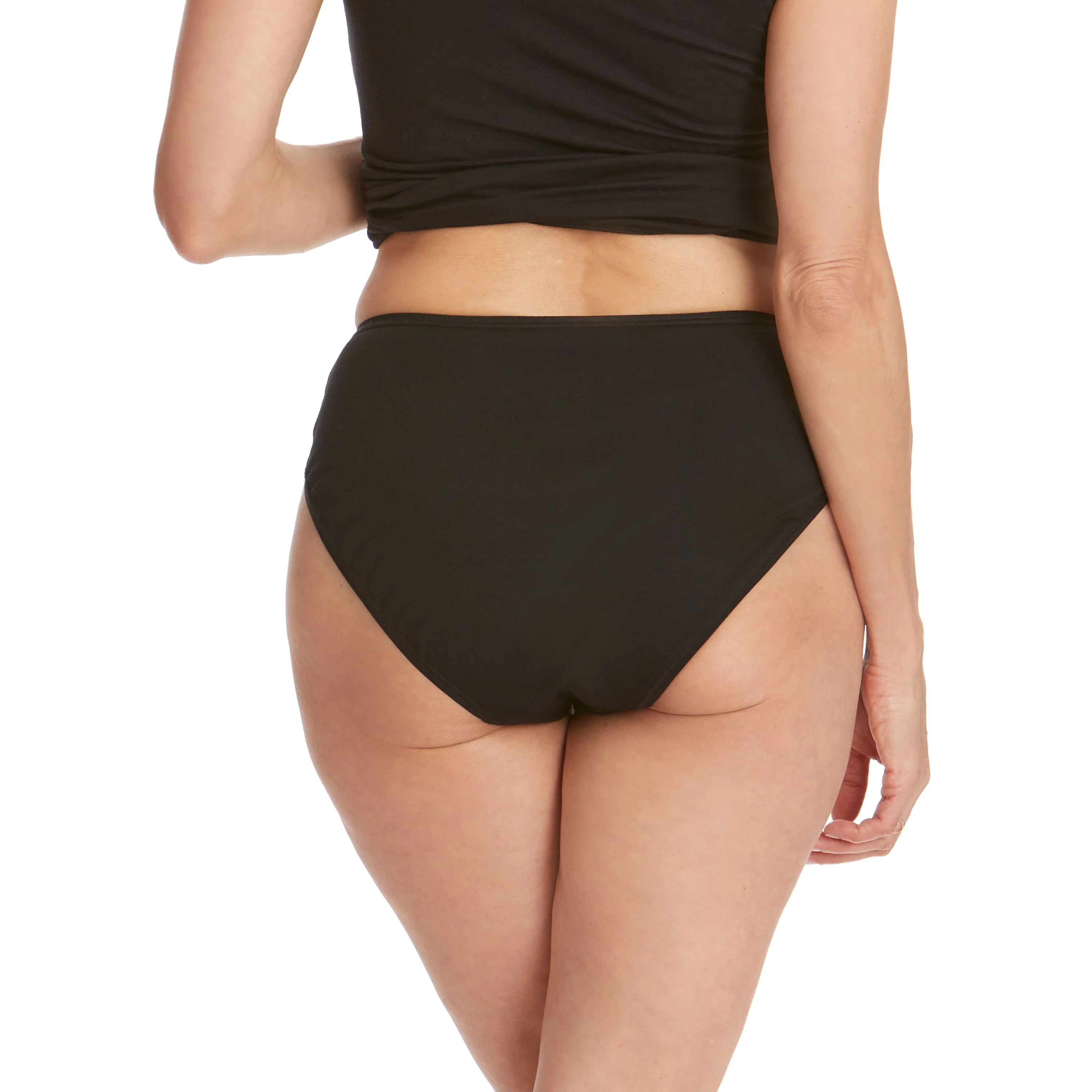 Cotton High Cut Brief | Black - Image 3