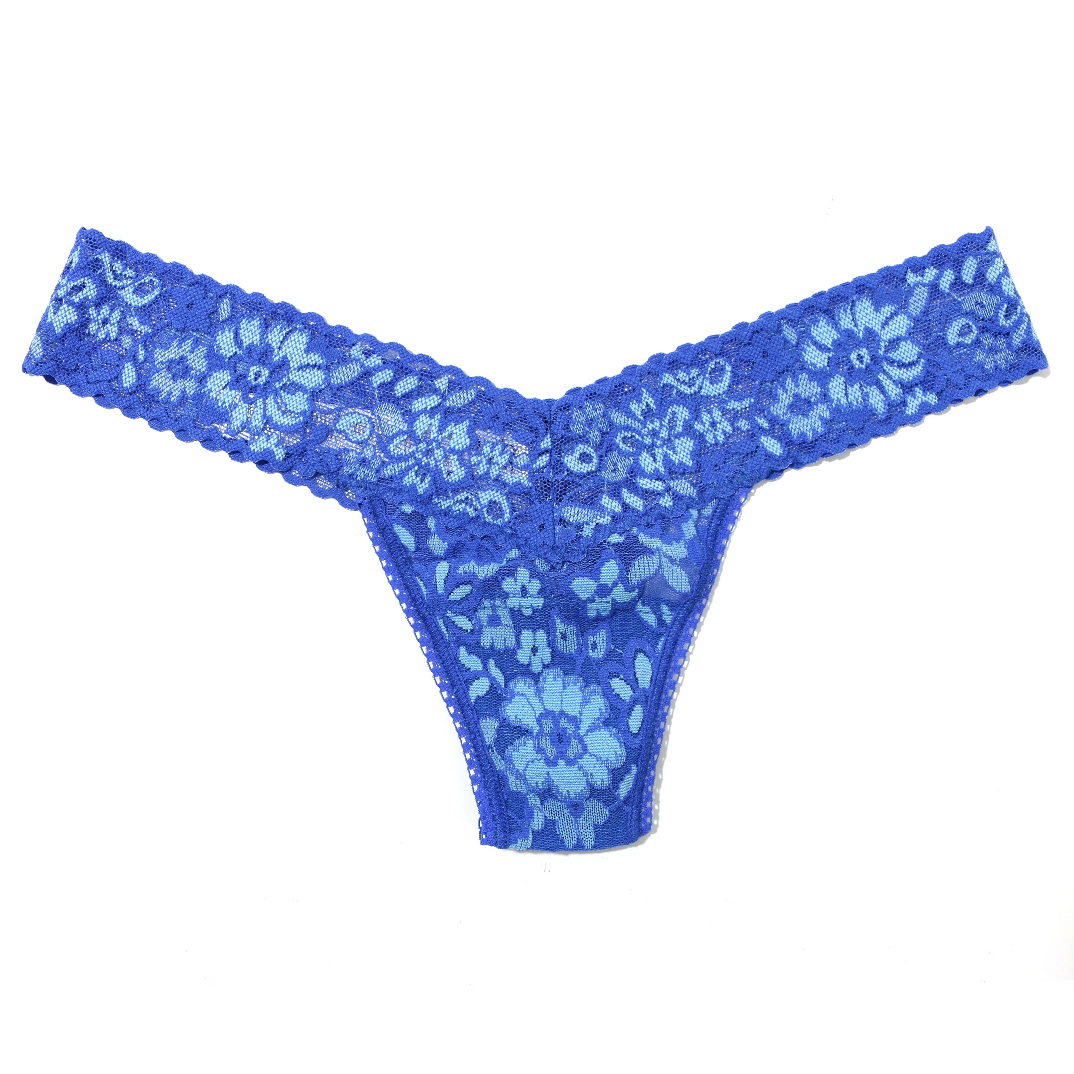 Daily Lace Low Rise Thong | Bring Blueberries x Butterfly Blue - Image 2