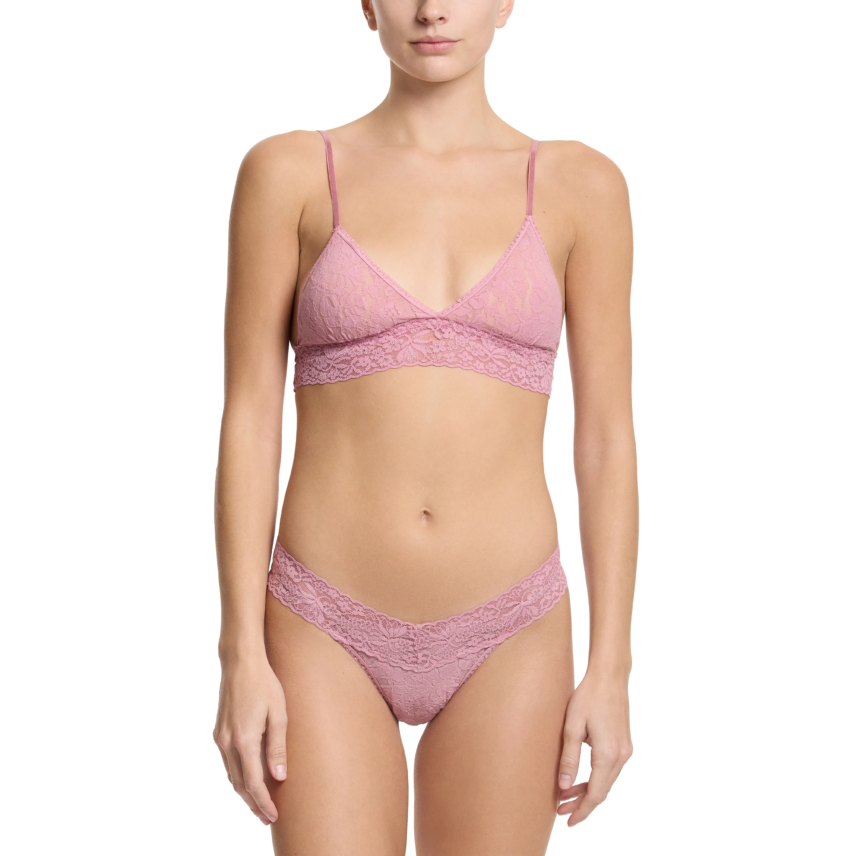 Flora Lace Low Rise Thong | Mauve Orchid (Pink) - Image 6