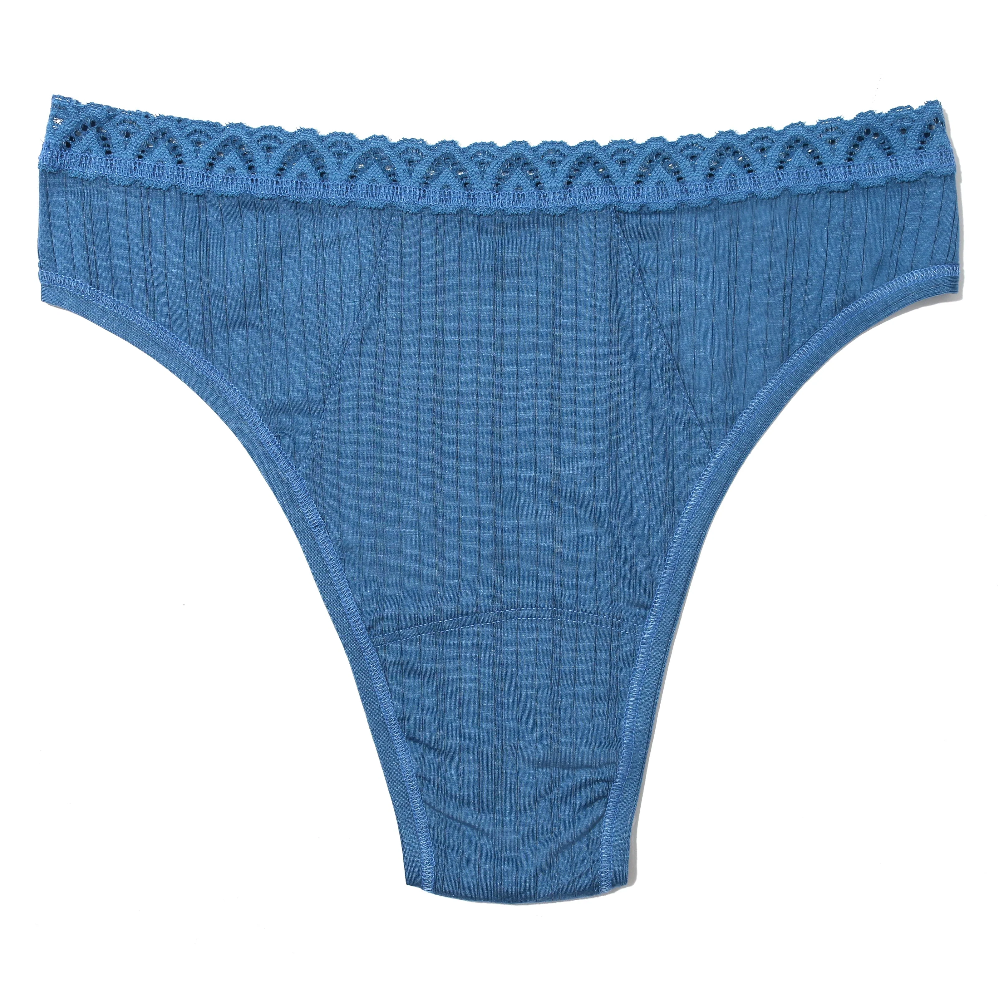 High Cut Thong | Storm Cloud Blue - Image 2