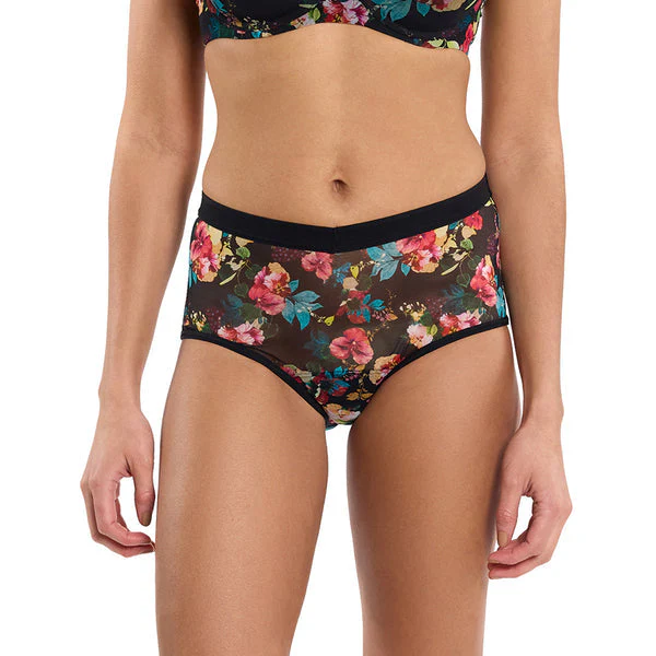 Mesh Boyshort | Botanic Romantic (Black) - Image 2