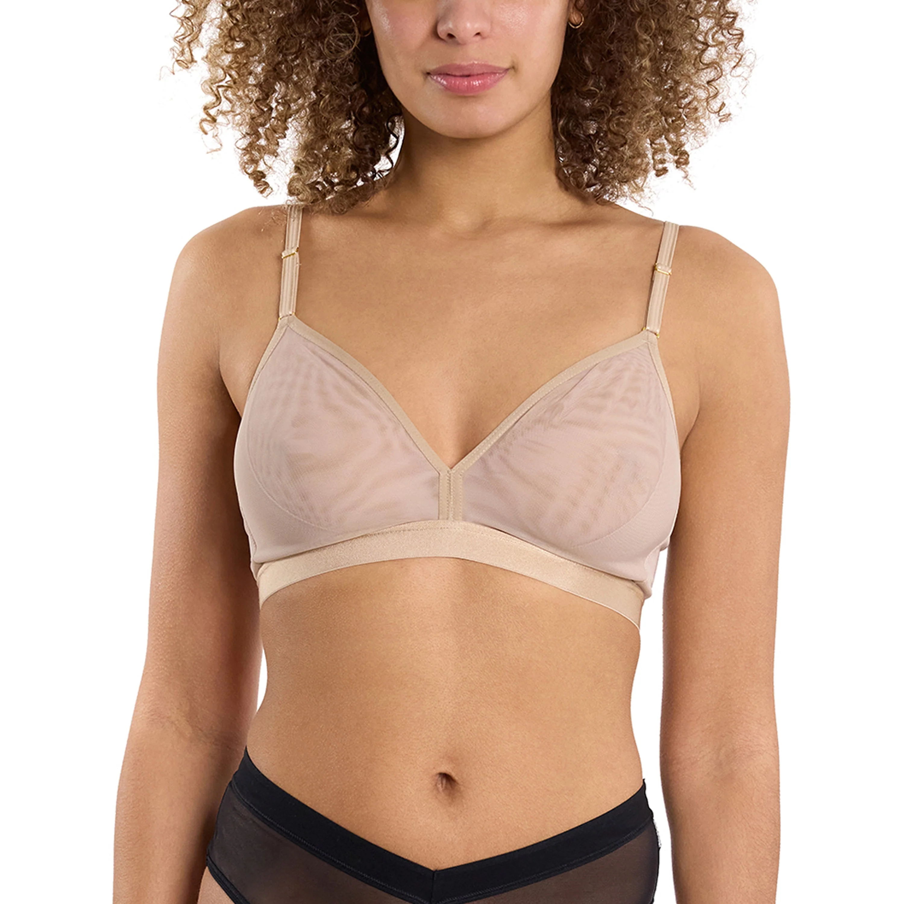 Mesh Triangle Bralette | Chai - Image 3