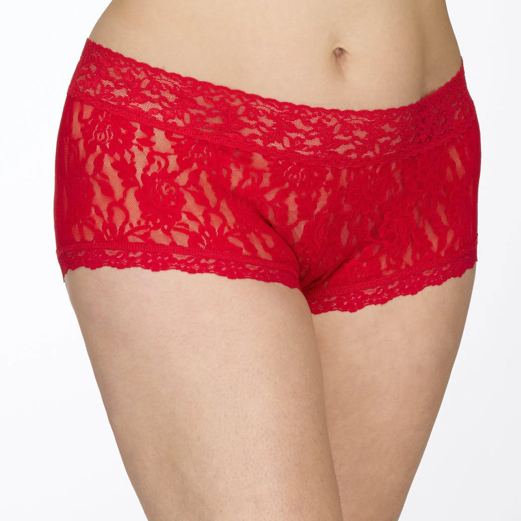 Plus Size Signature Lace Boyshort | Red