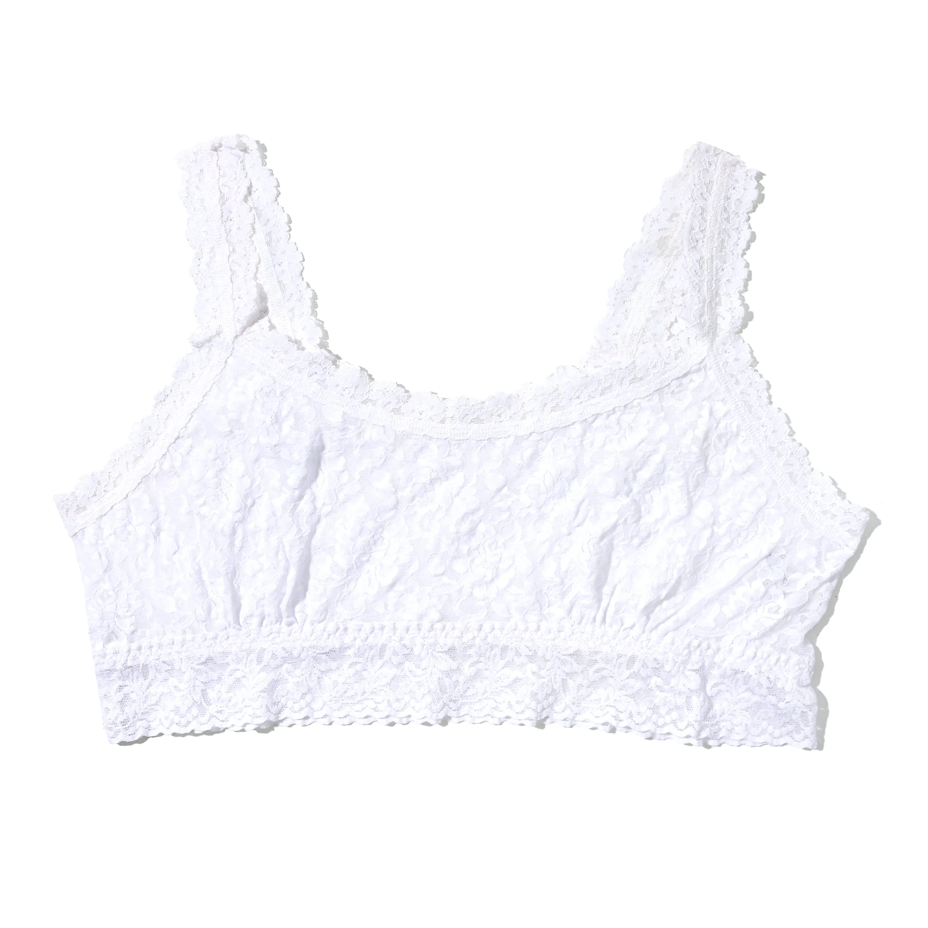 Plus Size Signature Lace Crop Cami | White