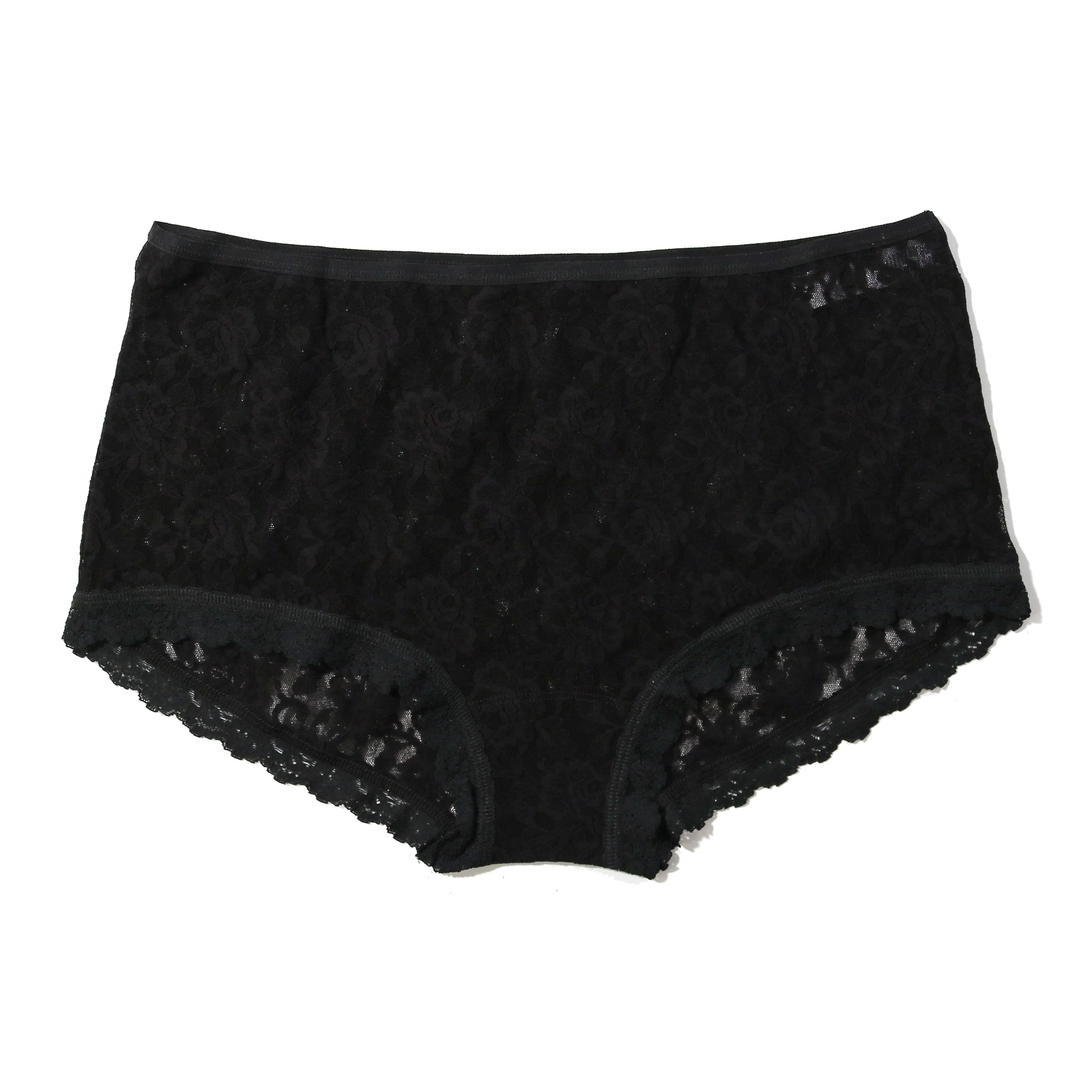 Plus Size Signature Lace High Waist Brief | Black - Image 2