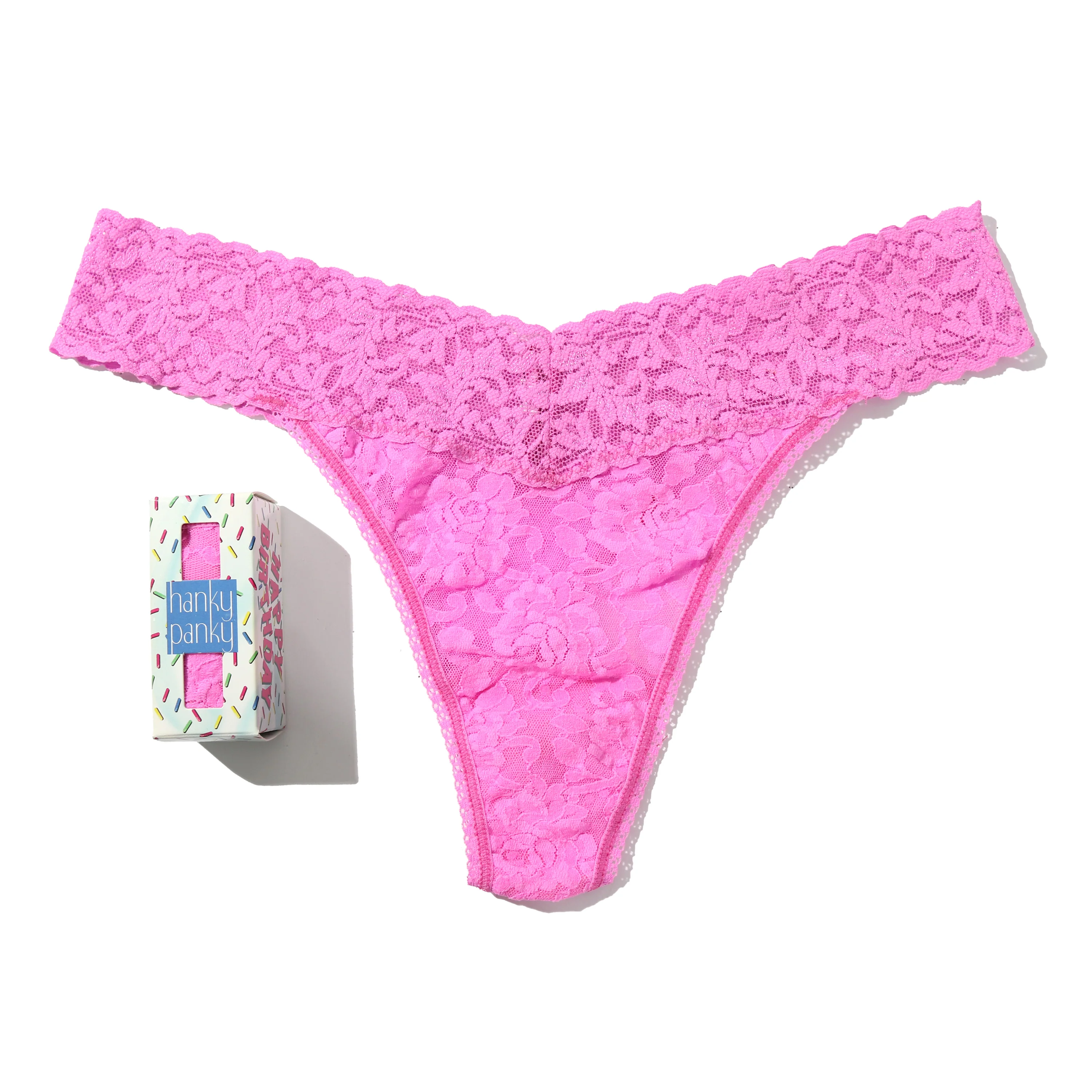 Plus Size Signature Lace Original Rise Thong | Enchanted Rose - Image 2