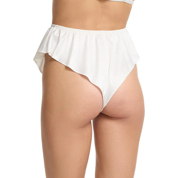 Satin Sleep Flutter Tanga | Light Ivory - Image 3