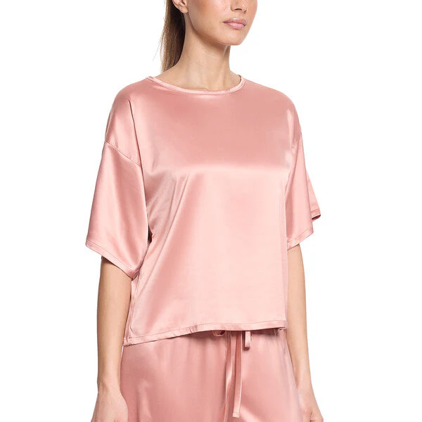 Satin Sleep Tee | Rose Latte - Image 2