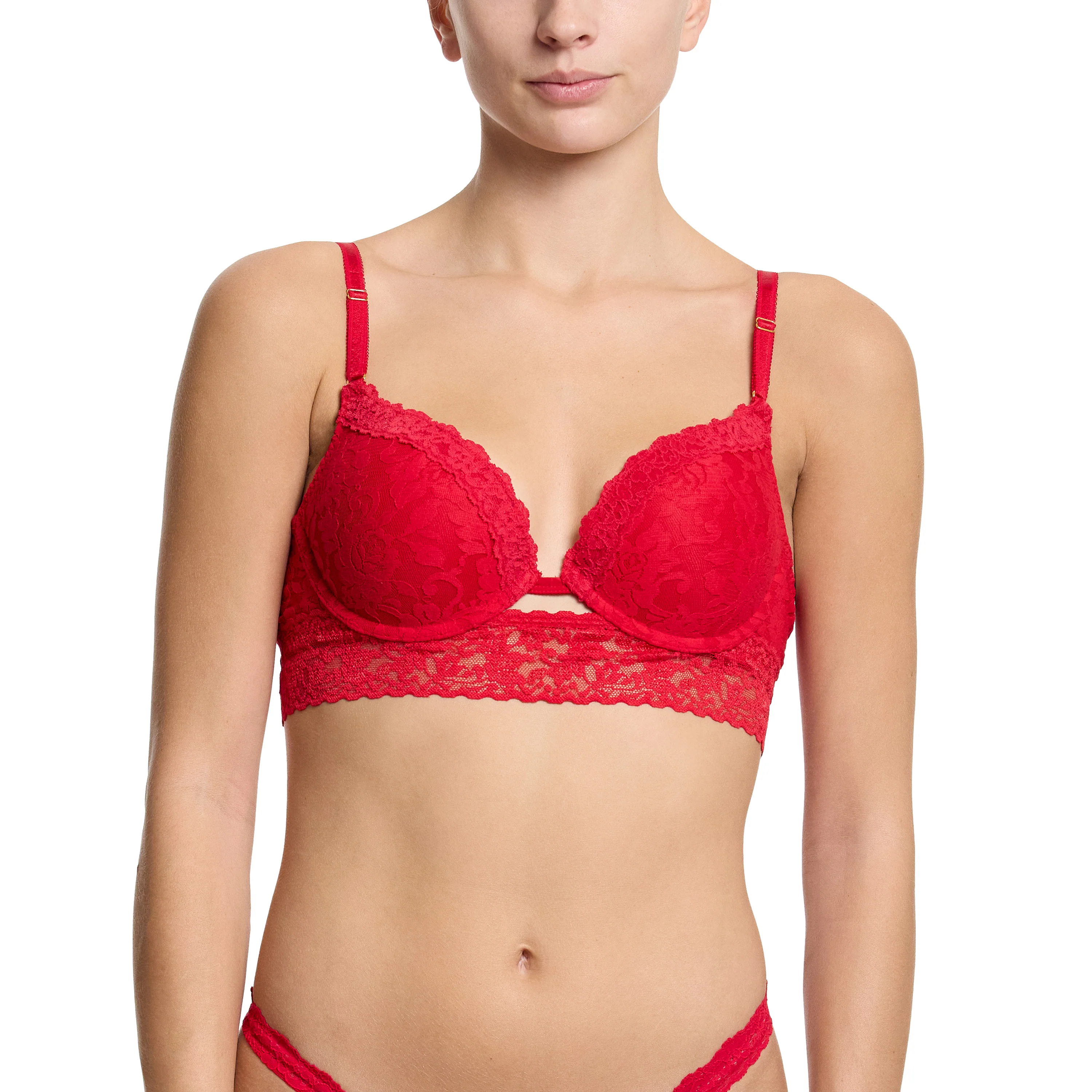 Sig Lace Plunge Push-Up | Red - Image 4