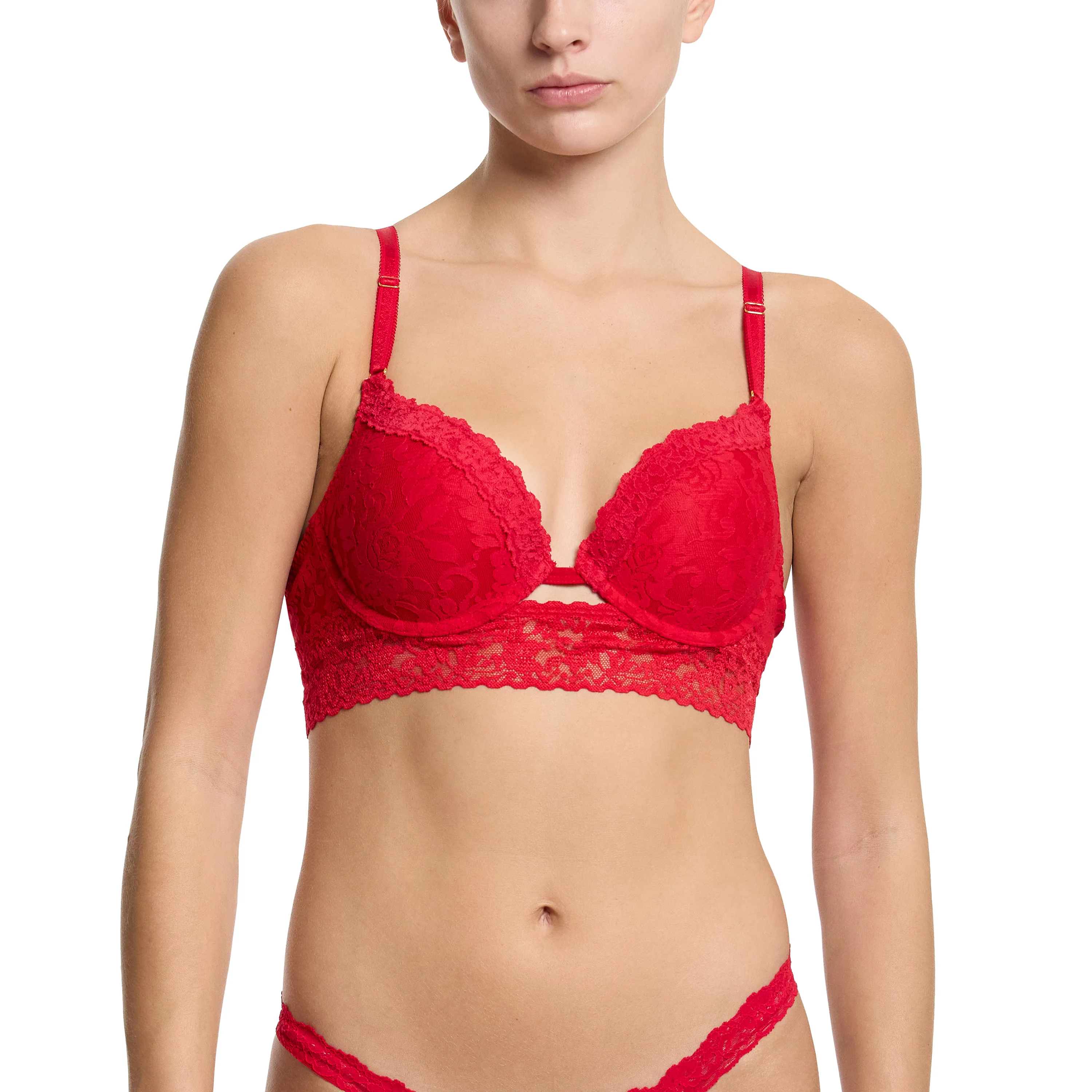 Sig Lace Plunge Push-Up | Red - Image 5