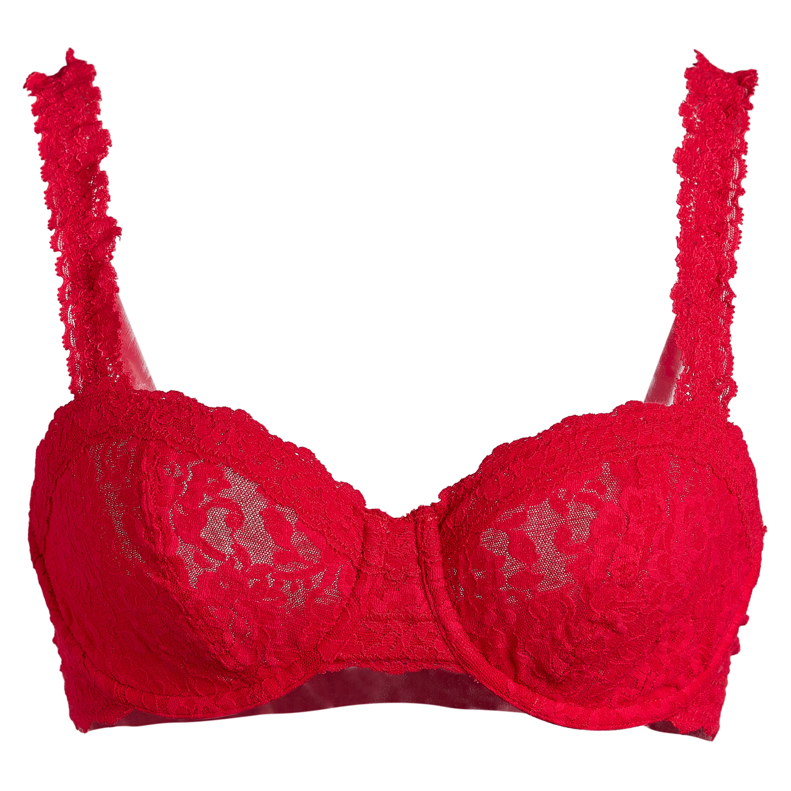 Signature Lace Balconette Bra | Red - Image 11