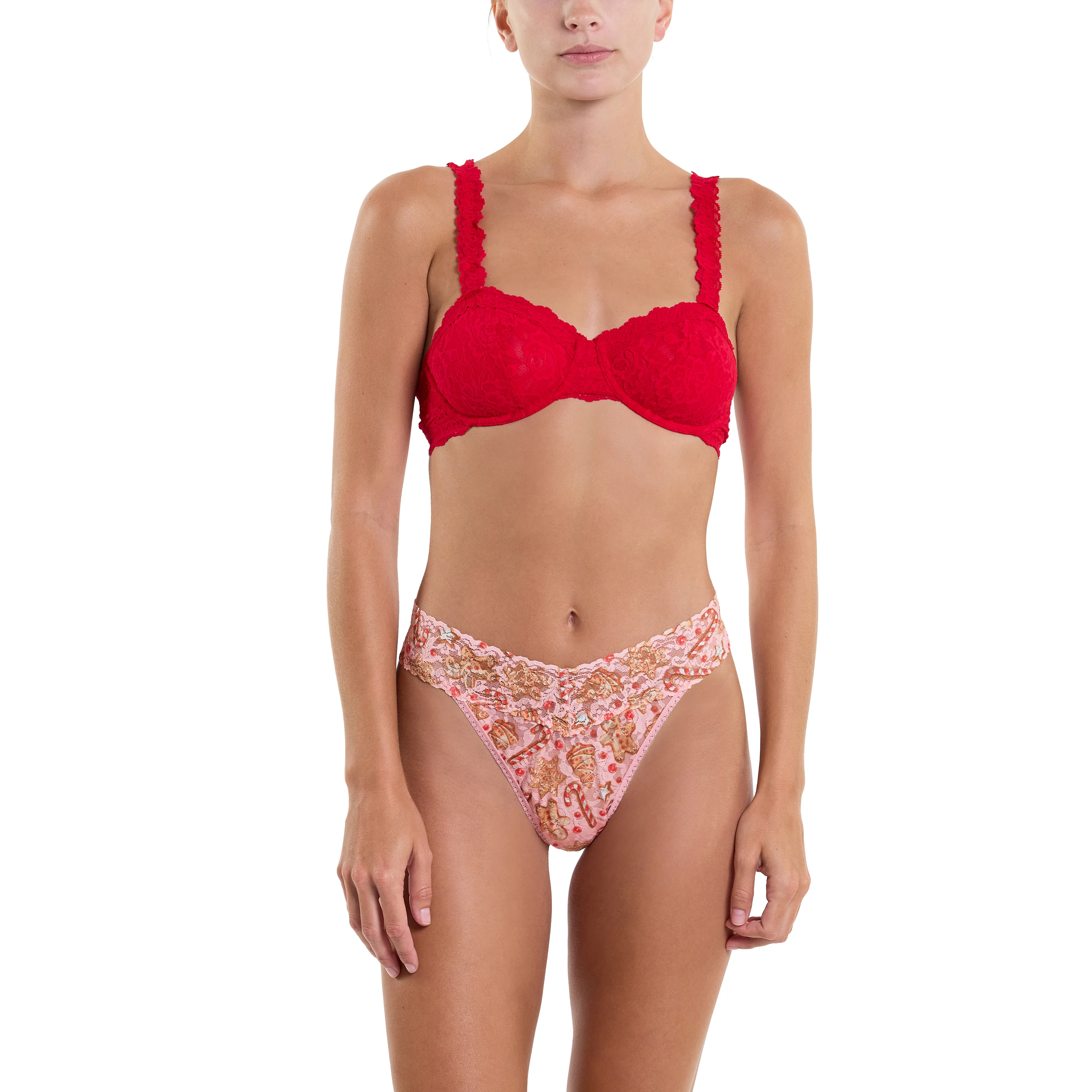 Signature Lace Balconette Bra | Red - Image 2