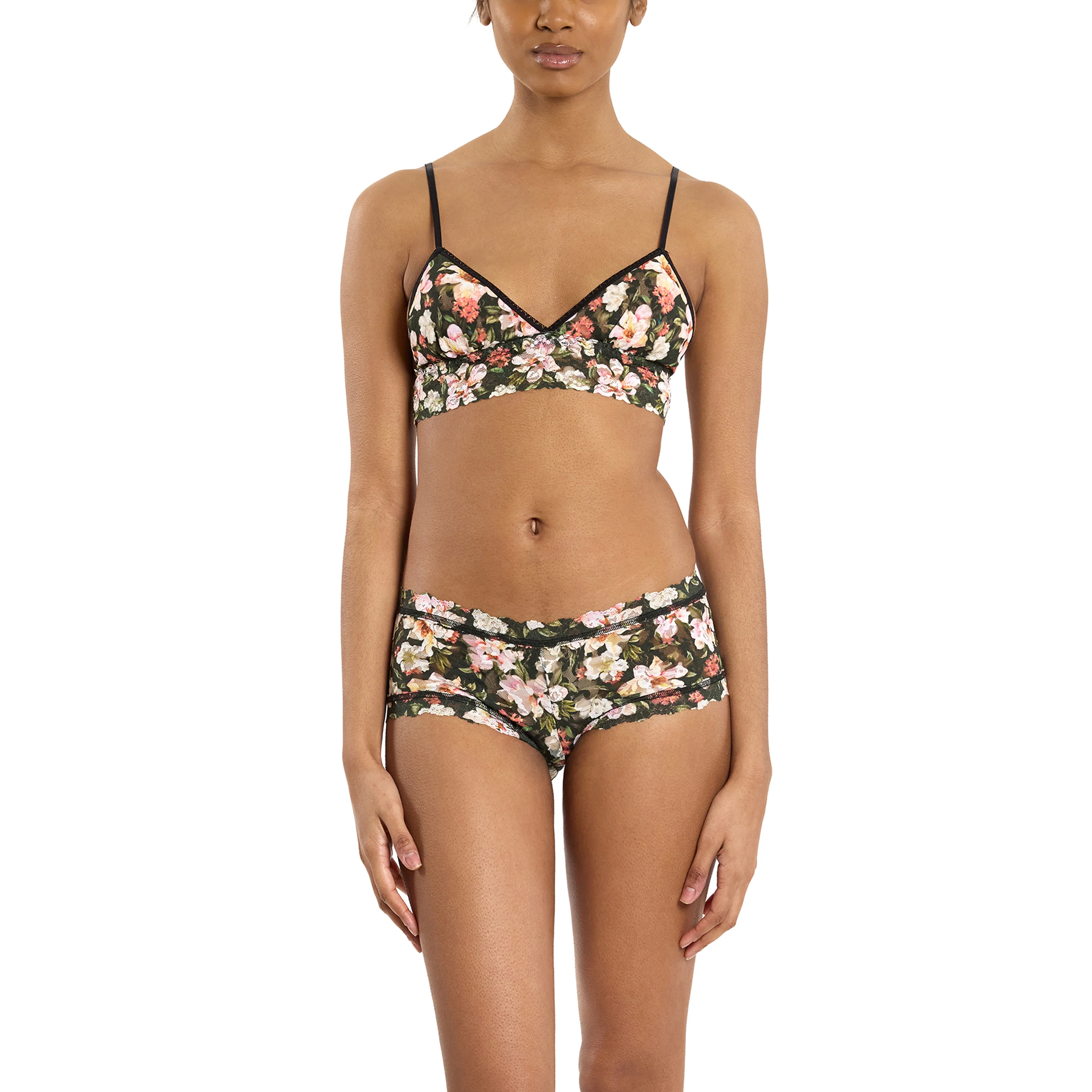 Signature Lace Boyshort | Dark Room Blooms (Black) - Image 2