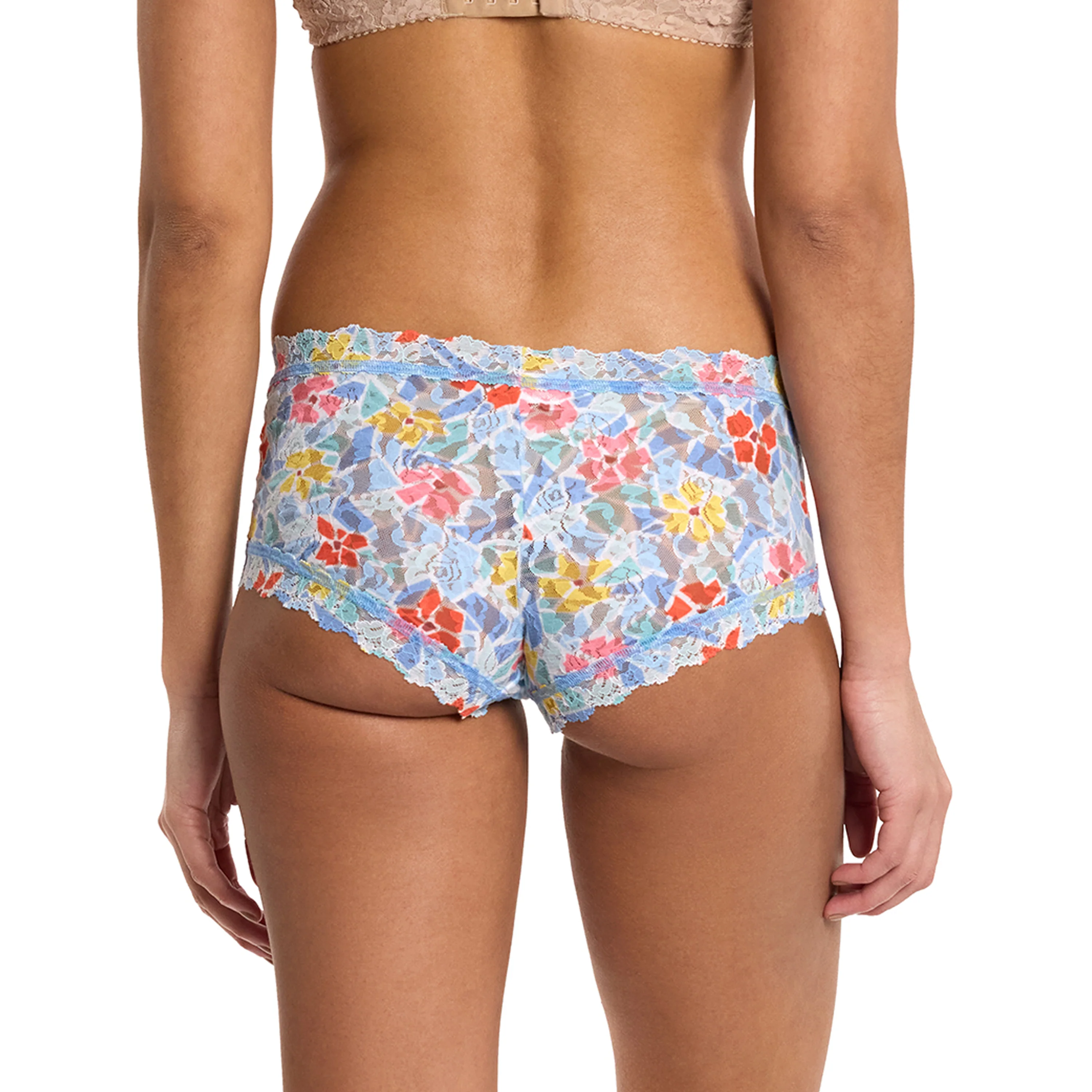 Signature Lace Boyshort | Floral Mosaic (White) - Image 6