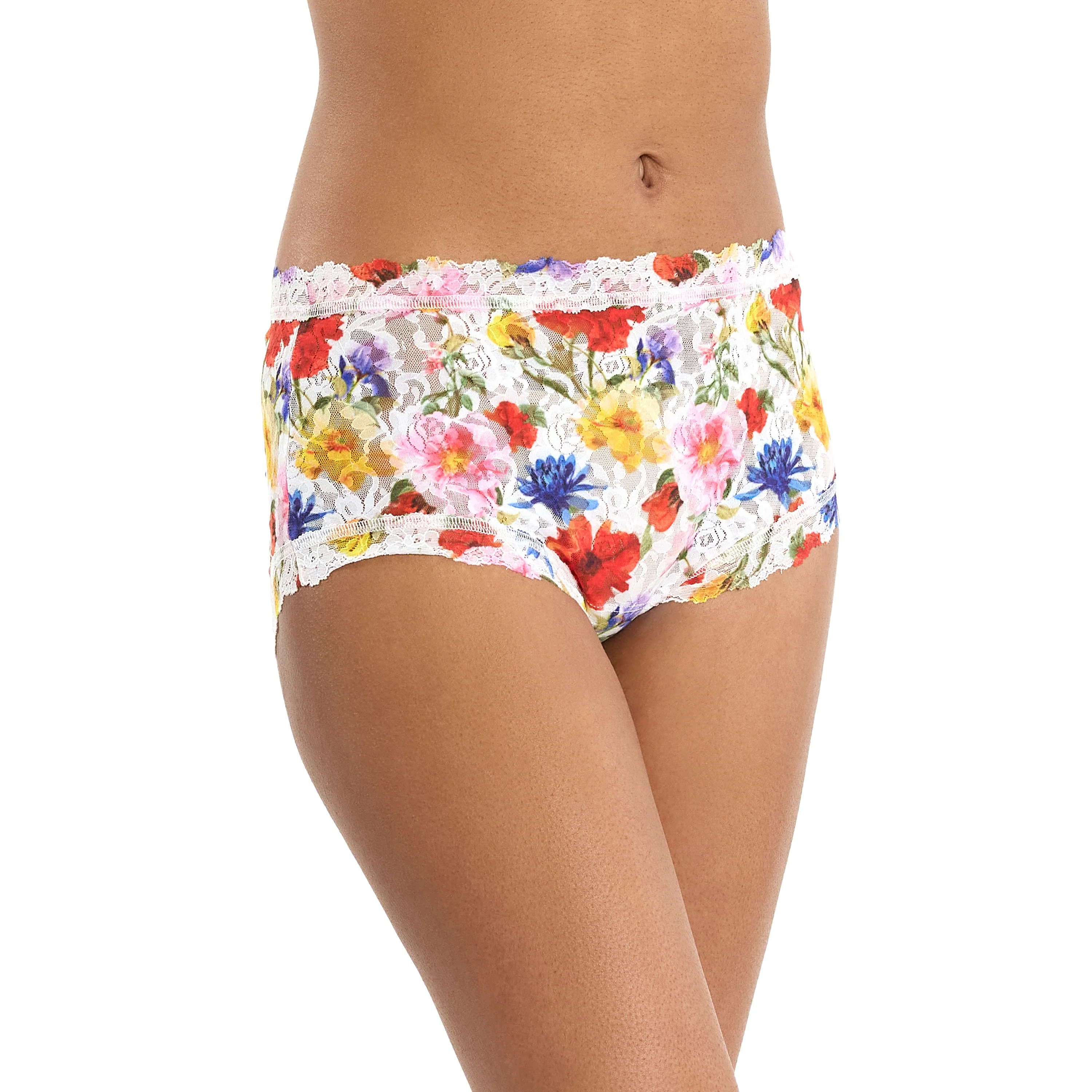 Signature Lace High Rise Boyshort | Meadow Mix (White) - Image 3