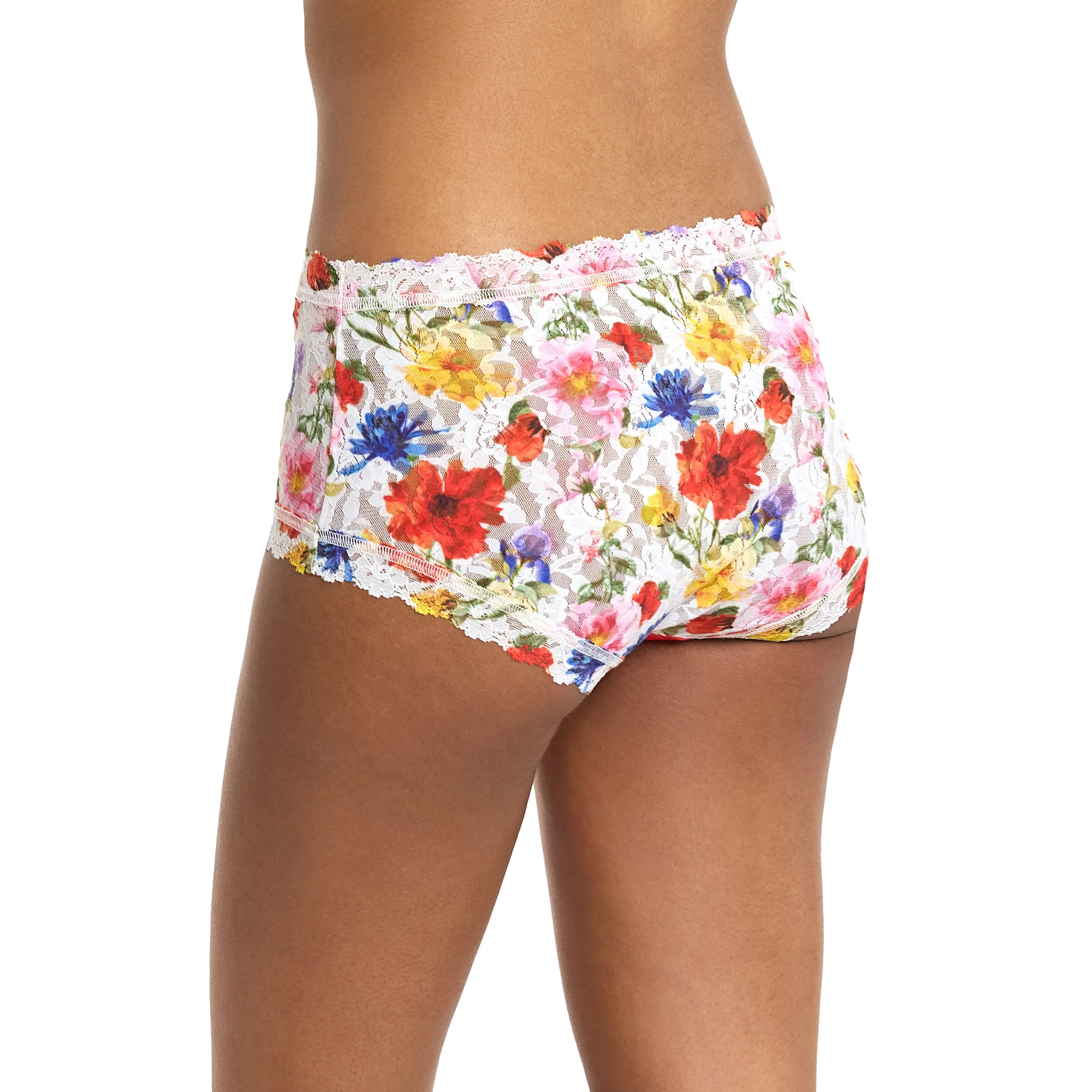 Signature Lace High Rise Boyshort | Meadow Mix (White) - Image 4