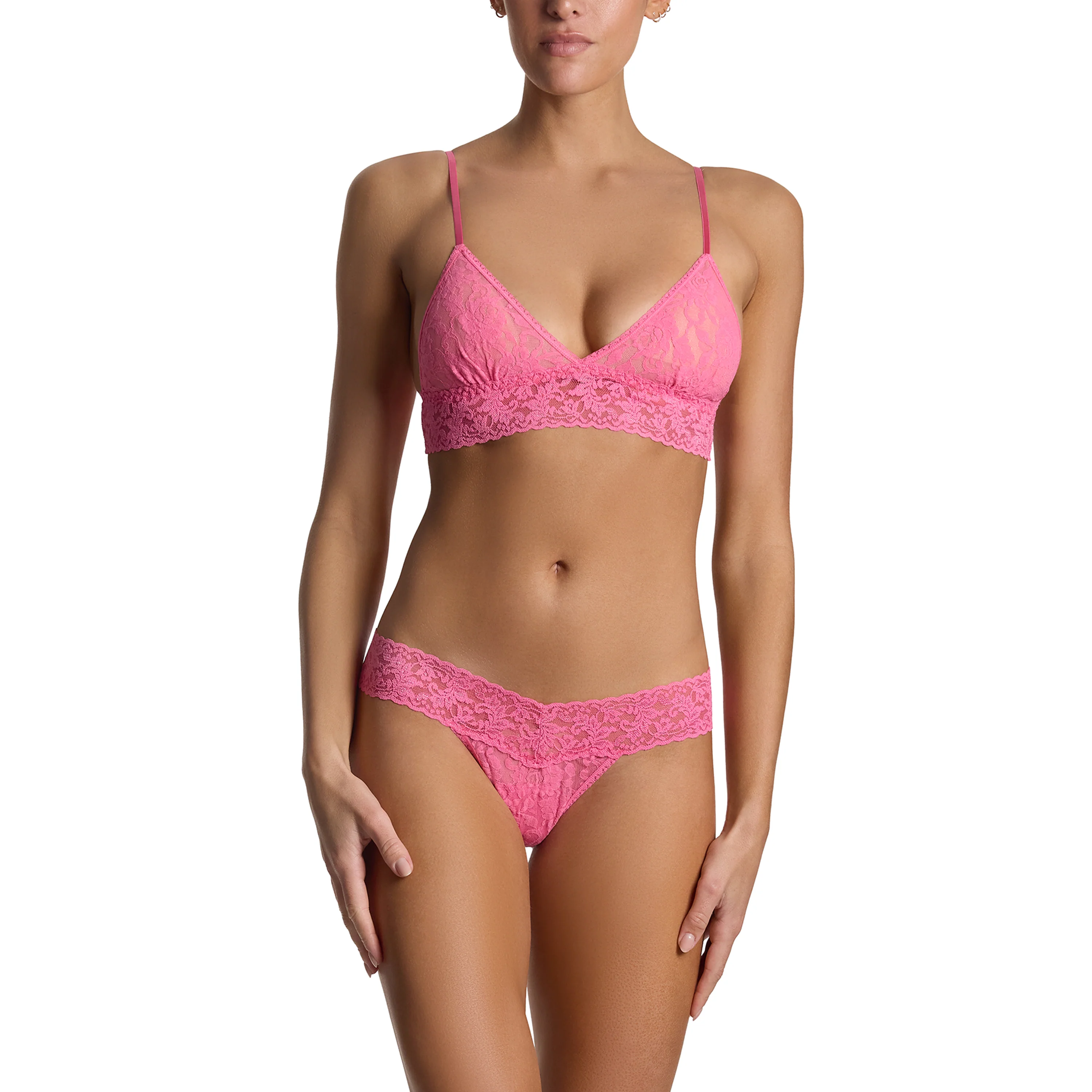 Signature Lace Low Rise Thong | Amused (Pink) - Image 5