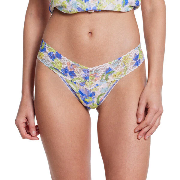 Signature Lace Low Rise Thong | Brush Strokes - Image 2